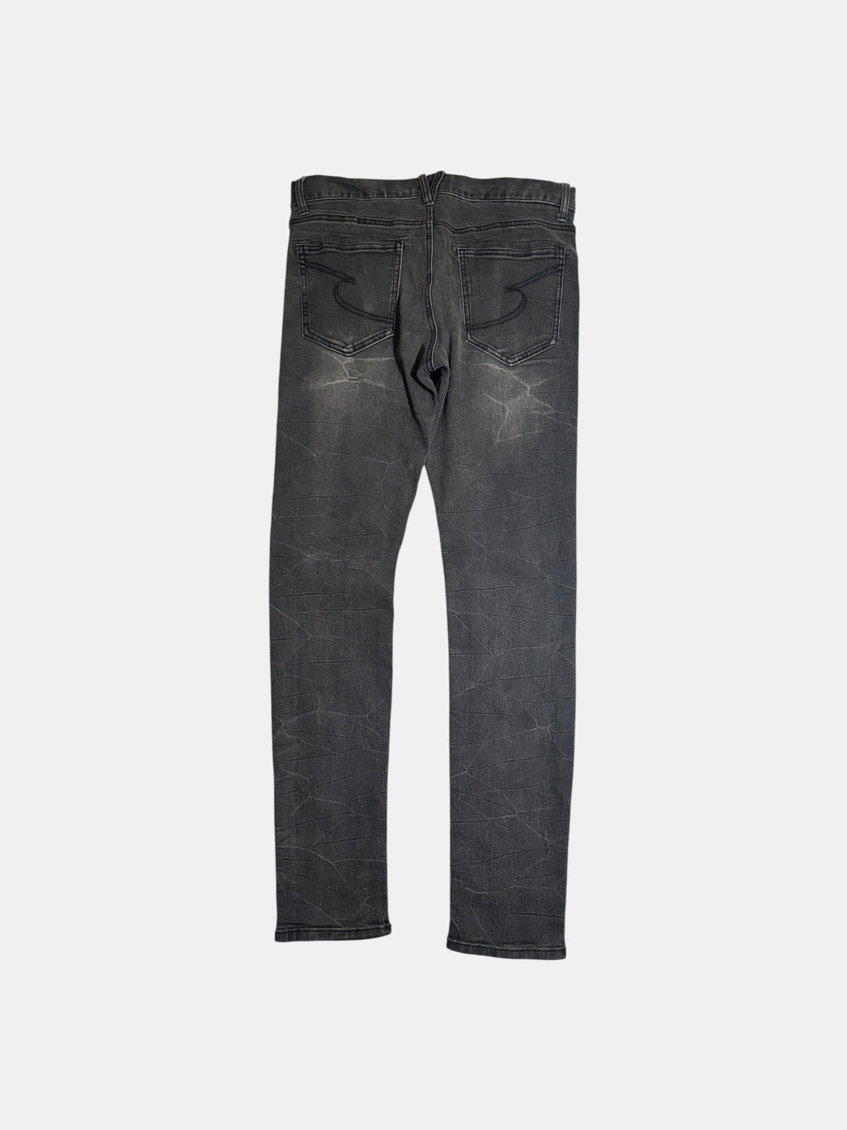 Crinkle-Wash Skinny Jeans