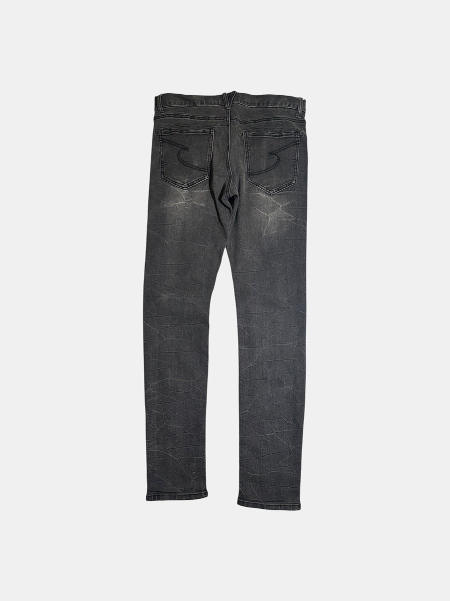 Crinkle-Wash Skinny Jeans