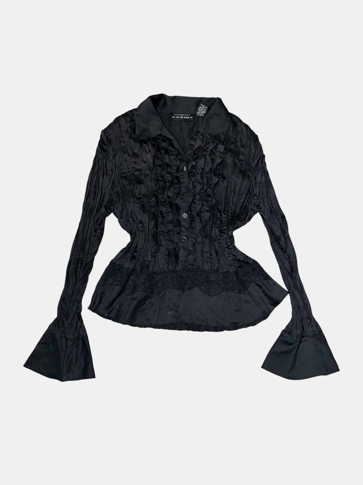 Crinkle Ruffle Blouse