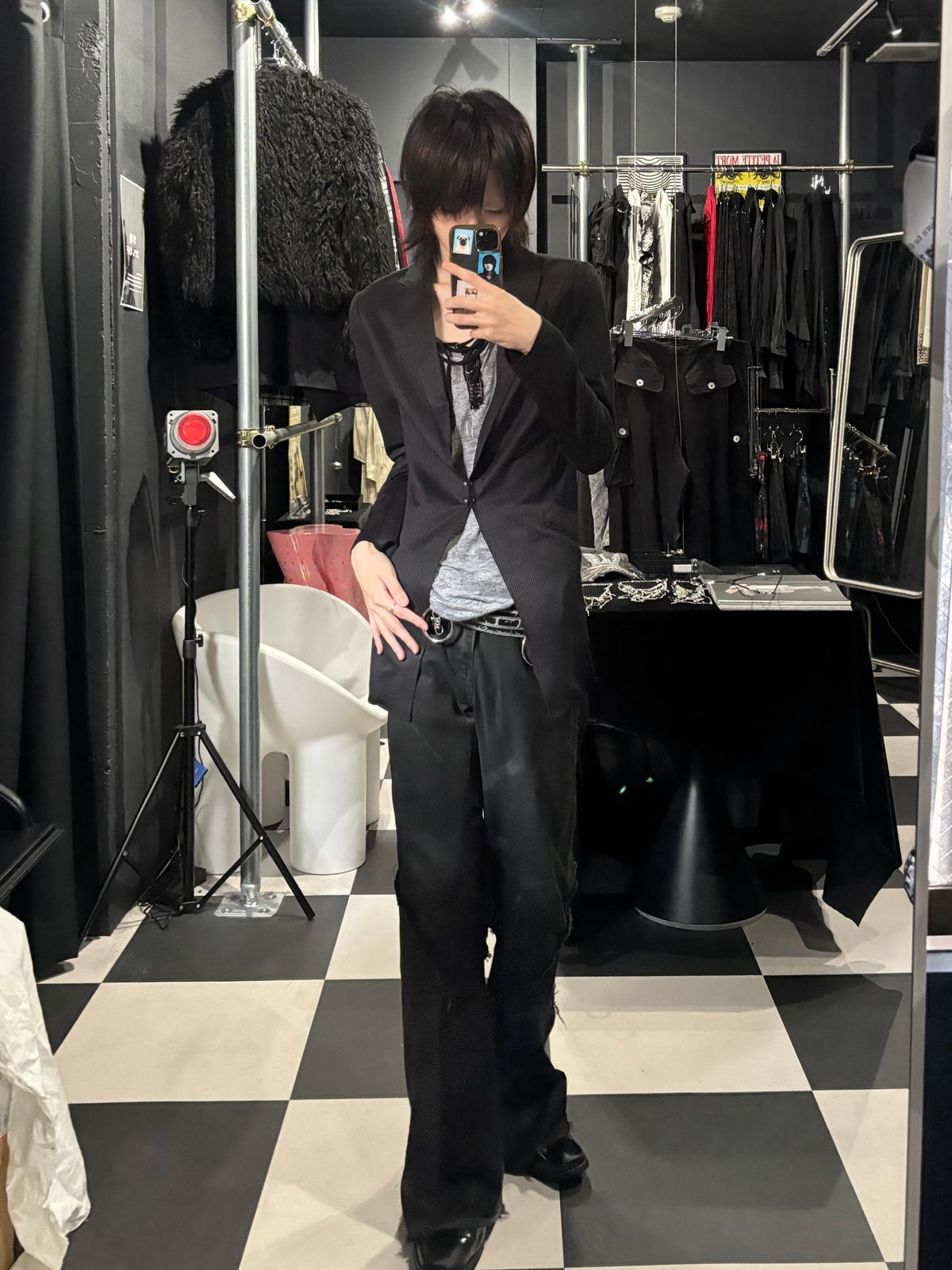 Hook-Front Tailored Jacket