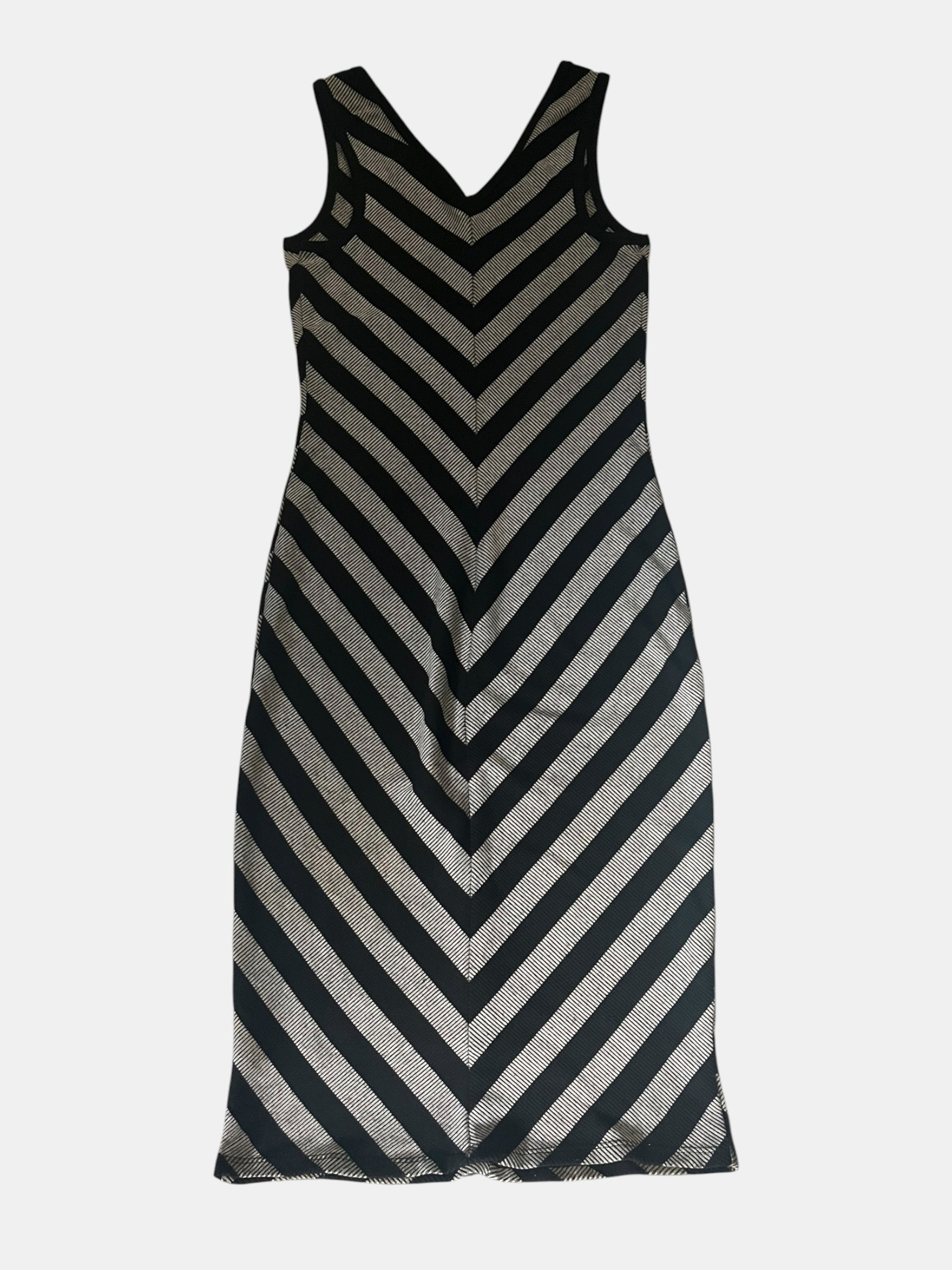 Chevron Stripe Bodycon Midi Dress