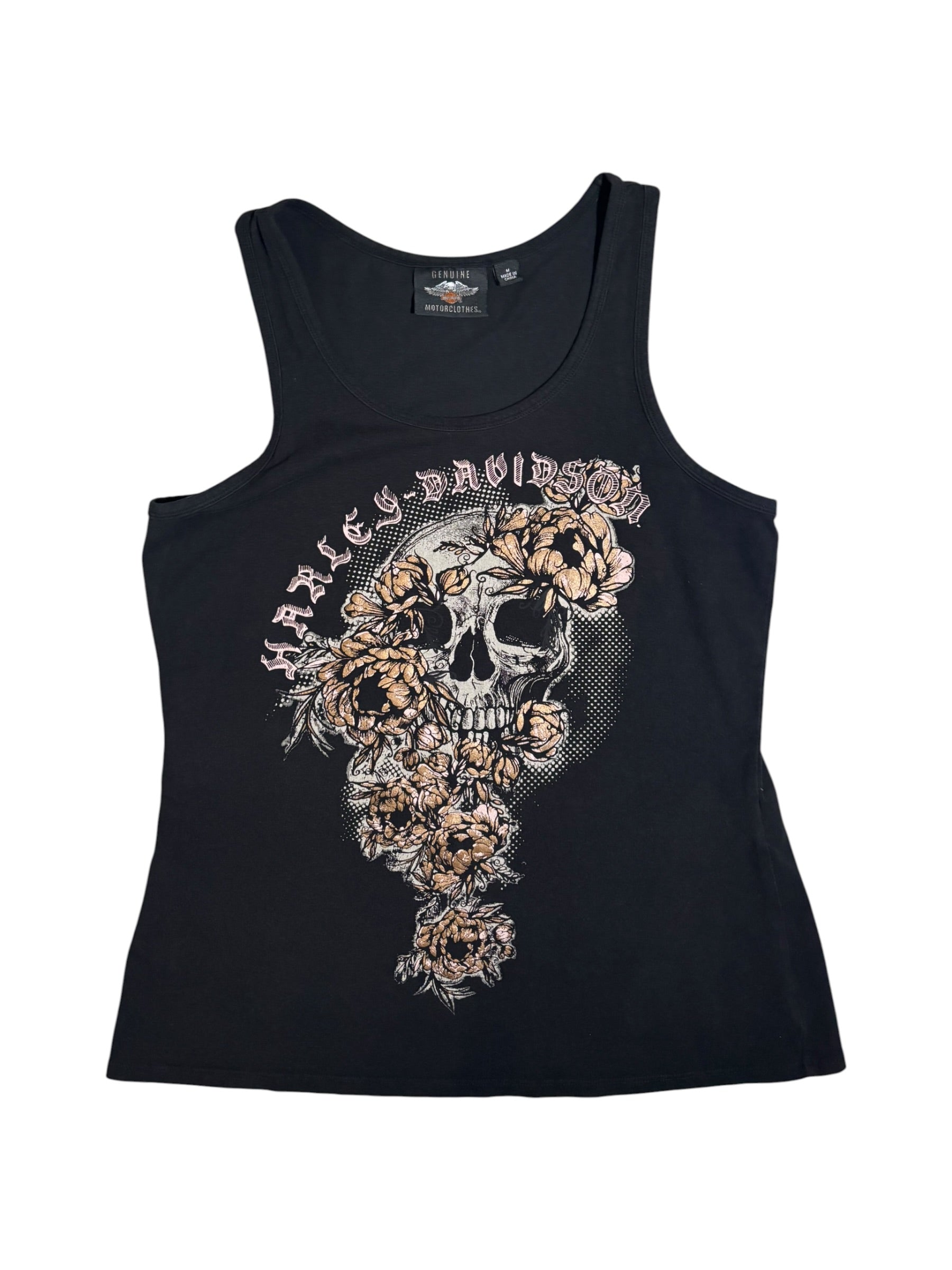 Skull Floral Tank Top