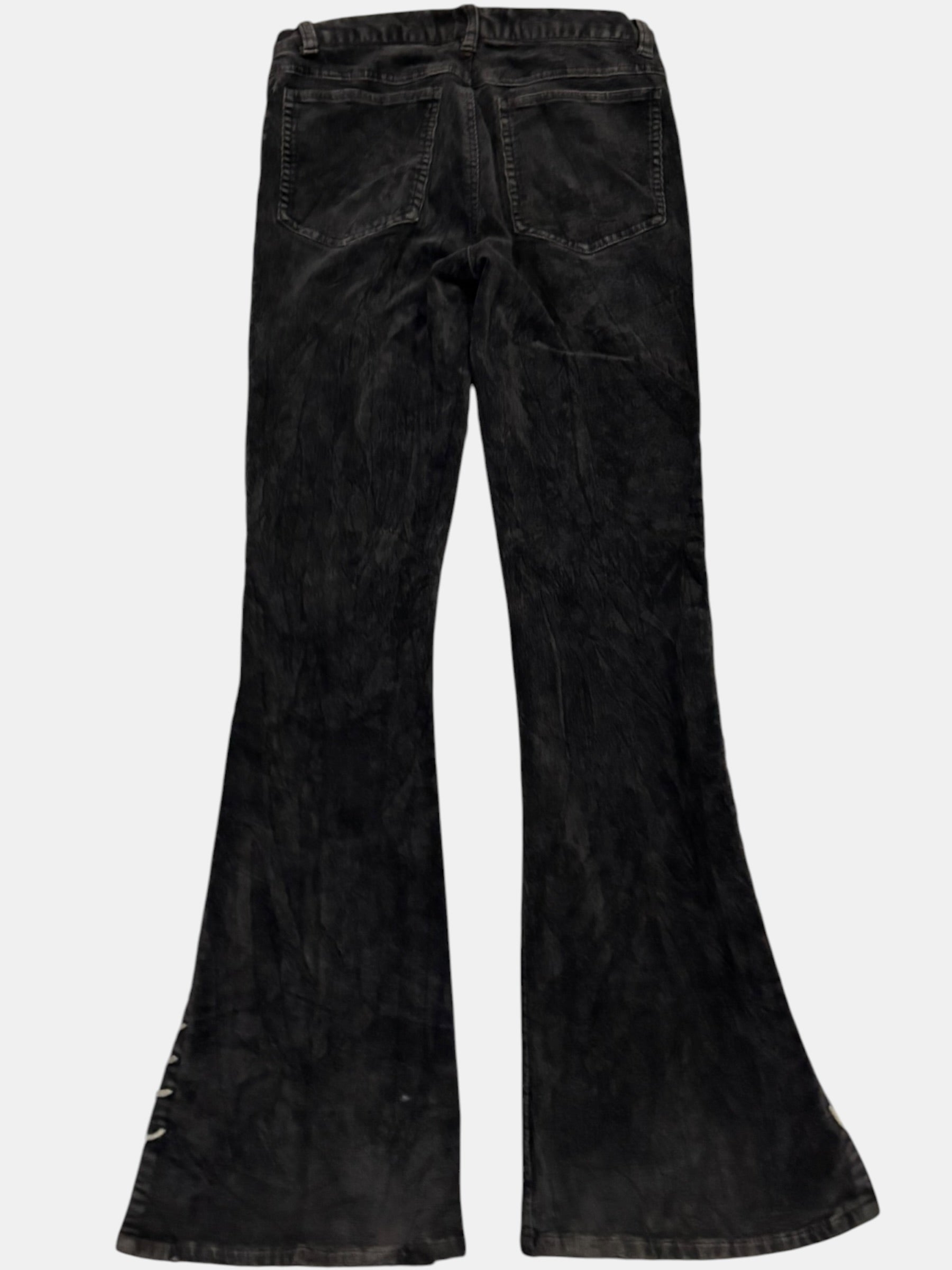 Side Lace-Up Flared Pants