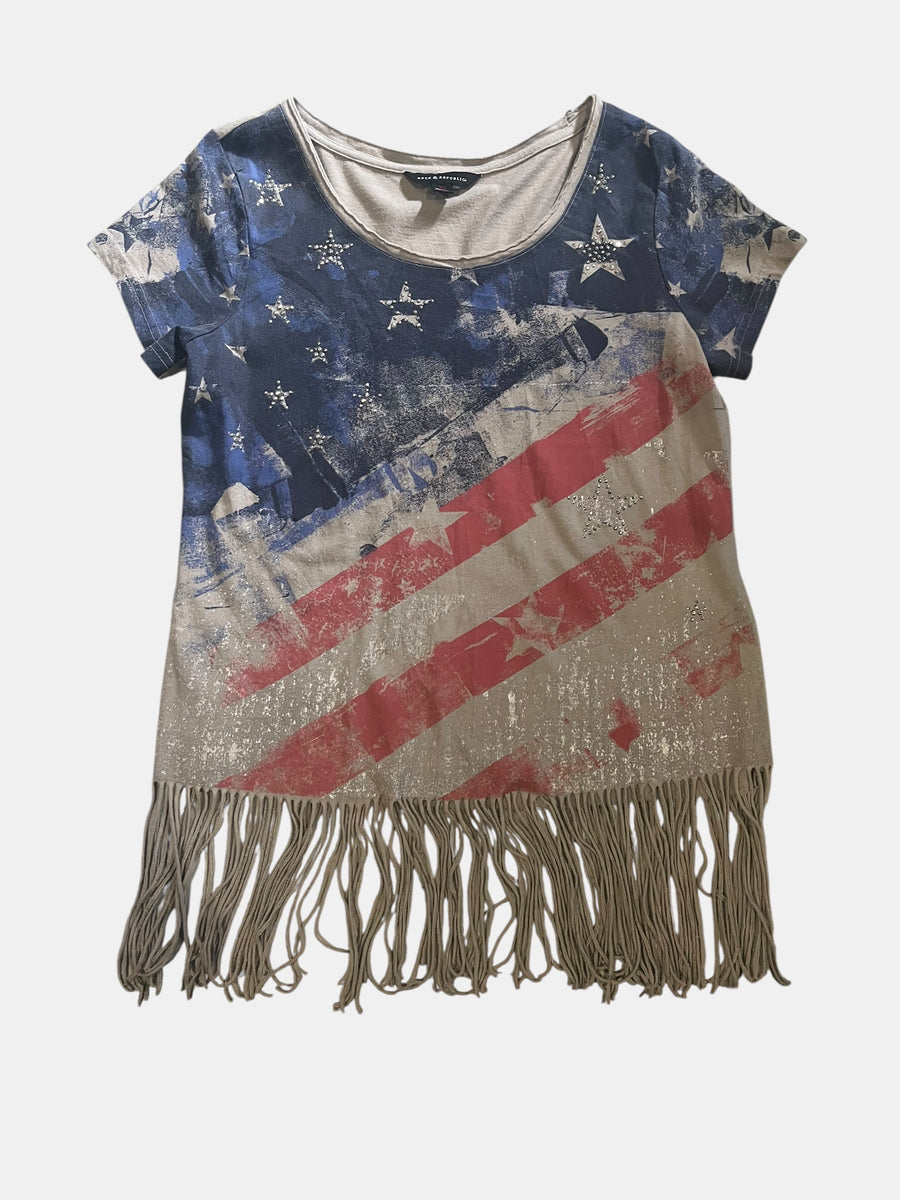Americana Flag Fringe Tee
