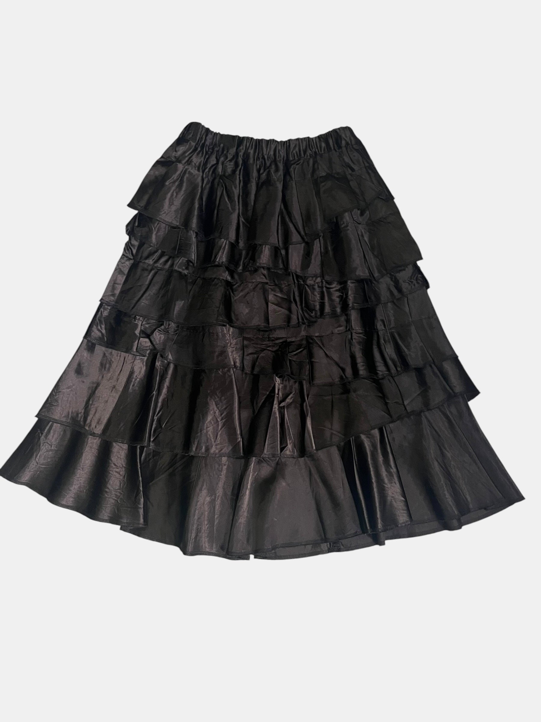 COMME des GARÇONS Satin Tiered Ruffle Skirt