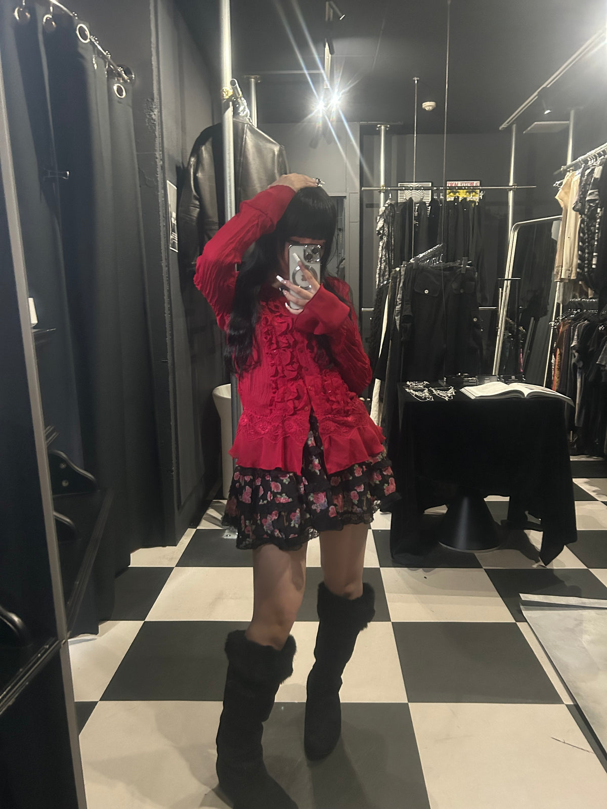 Lace-Trim Blouse