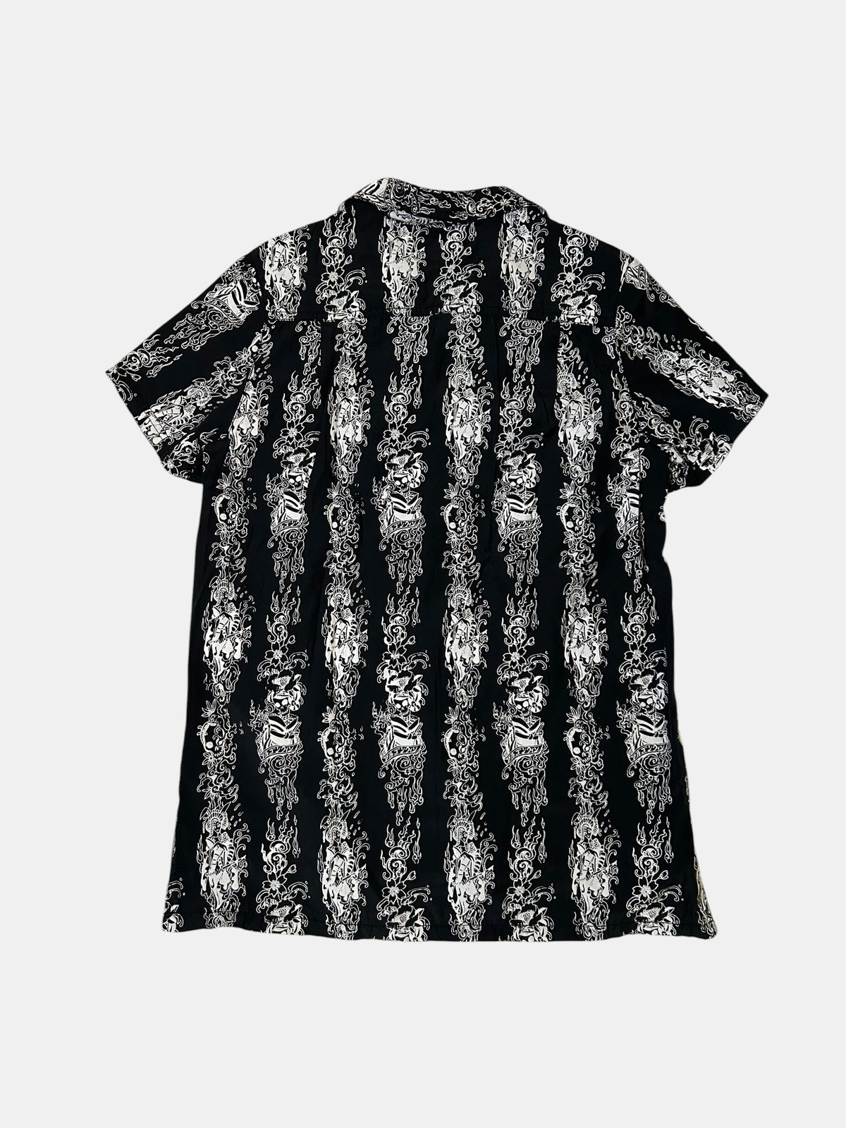 Skull-and-Rose Print Shirt