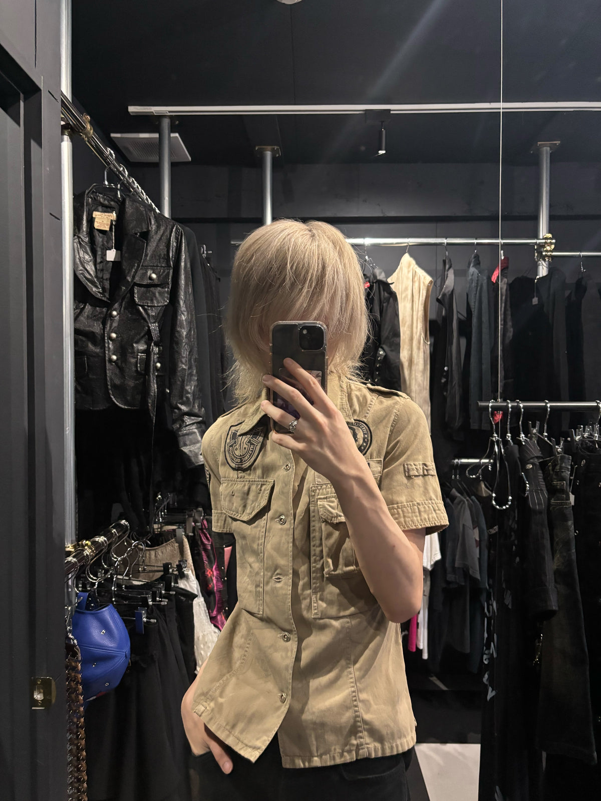 HYSTERIC GLAMOUR Military Short-Sleeve Shirt