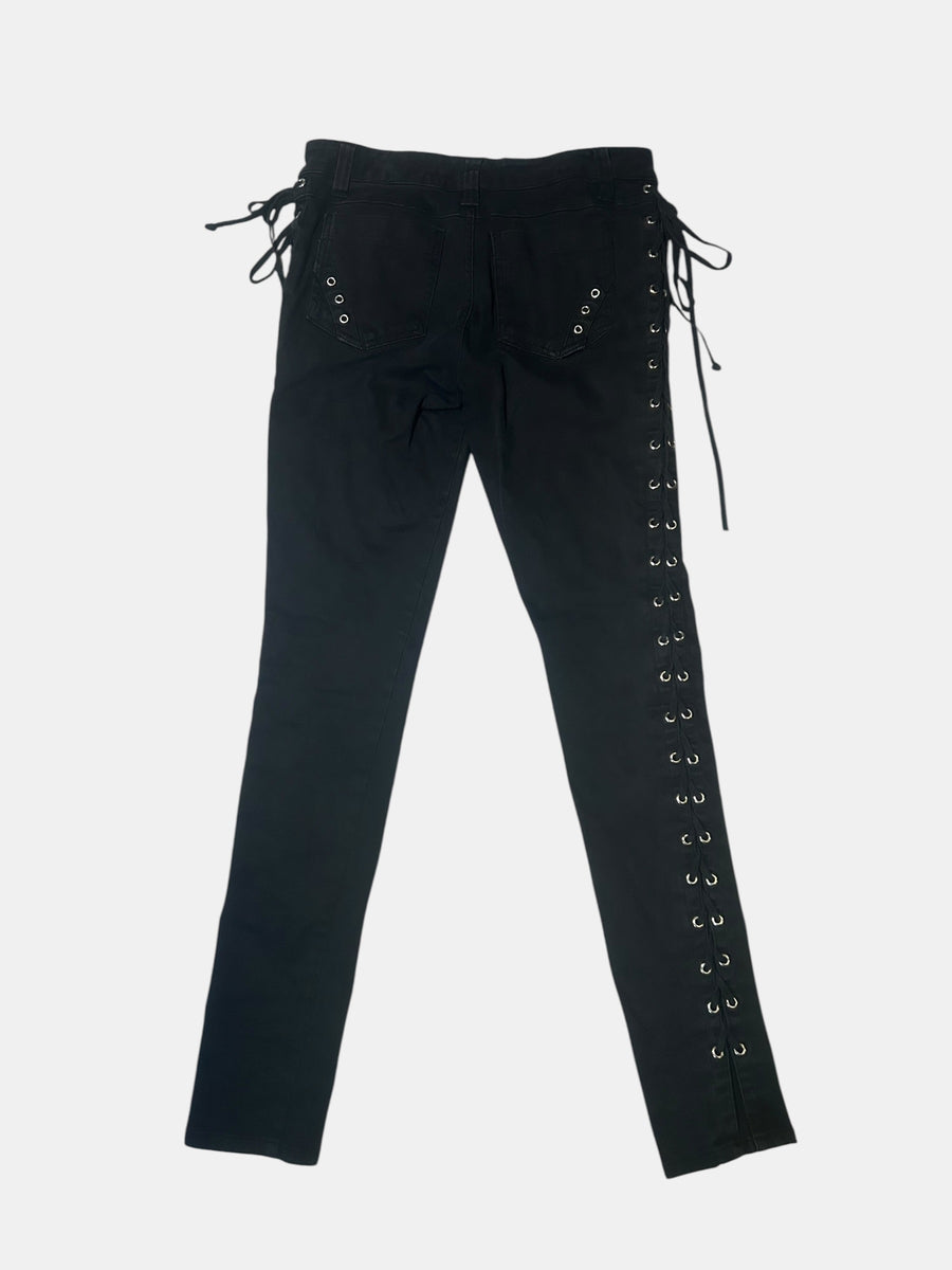 Lace-Up Slim Pants