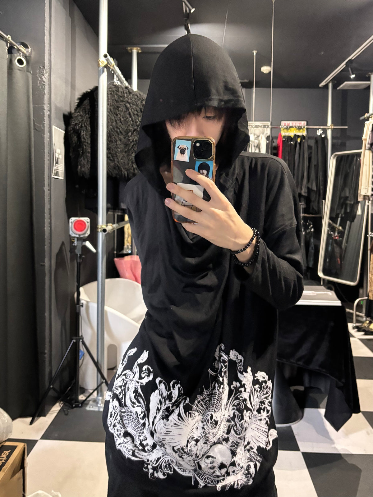 Skull Print Hoodie
