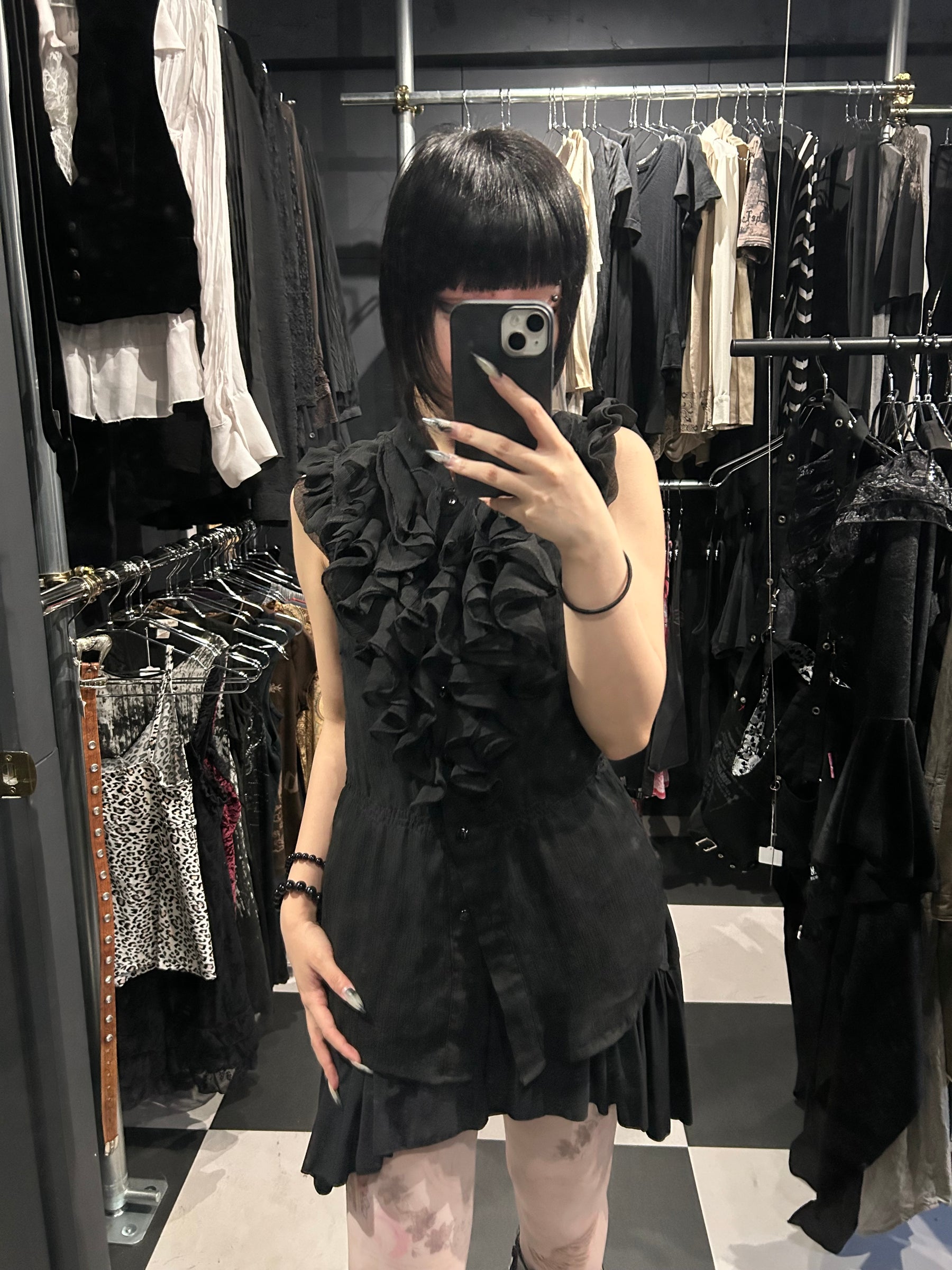 Ruffle-Front Blouse