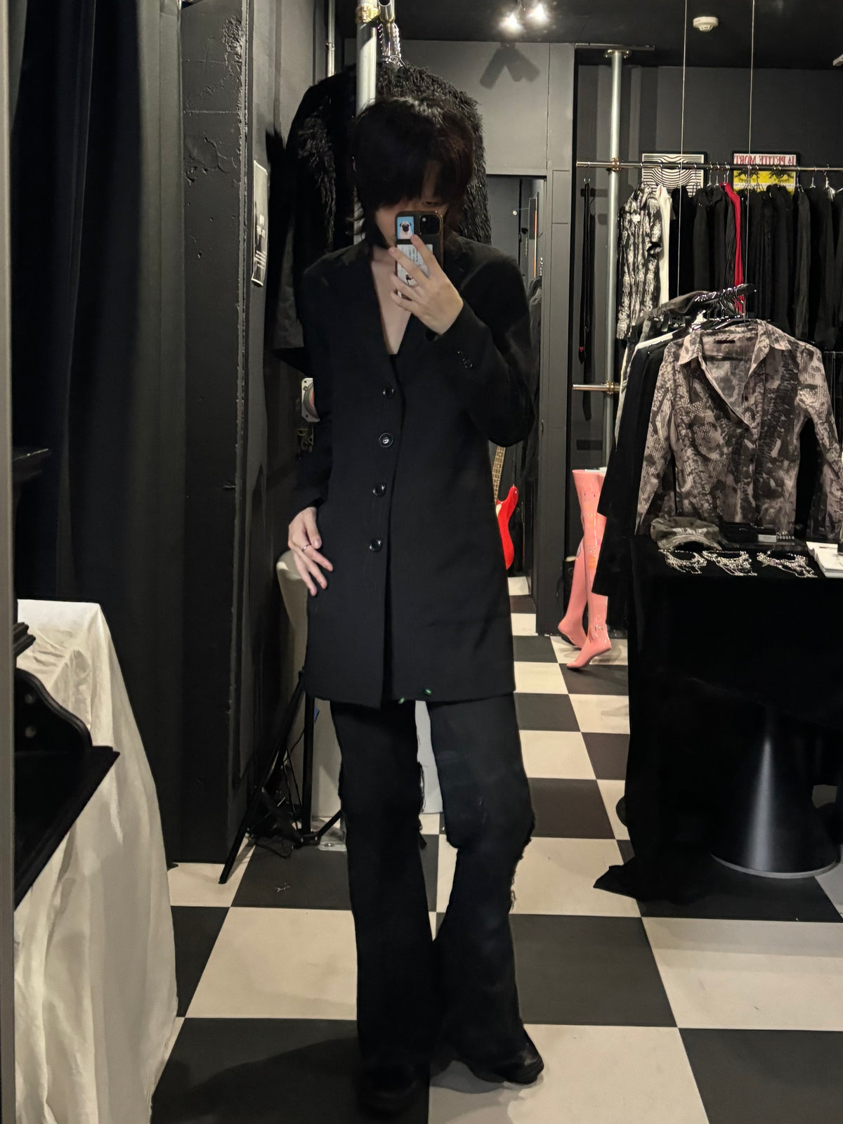 Pinstripe Long Jacket