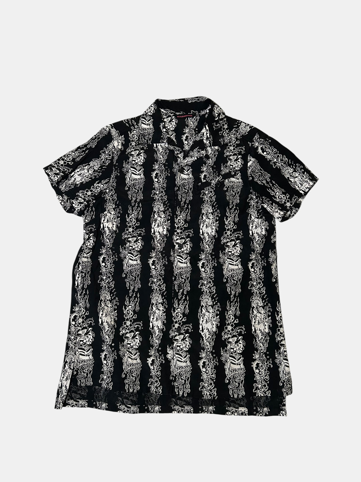 Skull-and-Rose Print Shirt