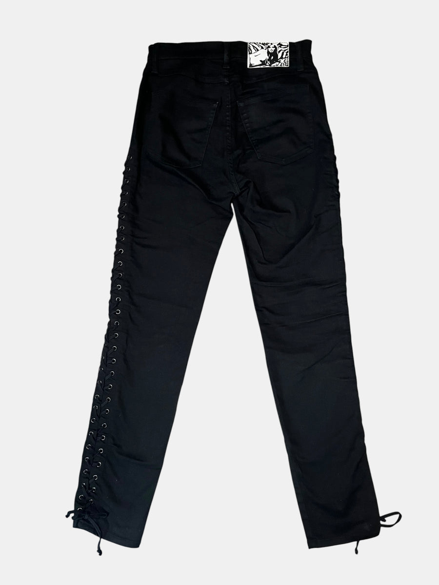 HYSTERIC GLAMOUR Side Lace-Up Denim Jeans