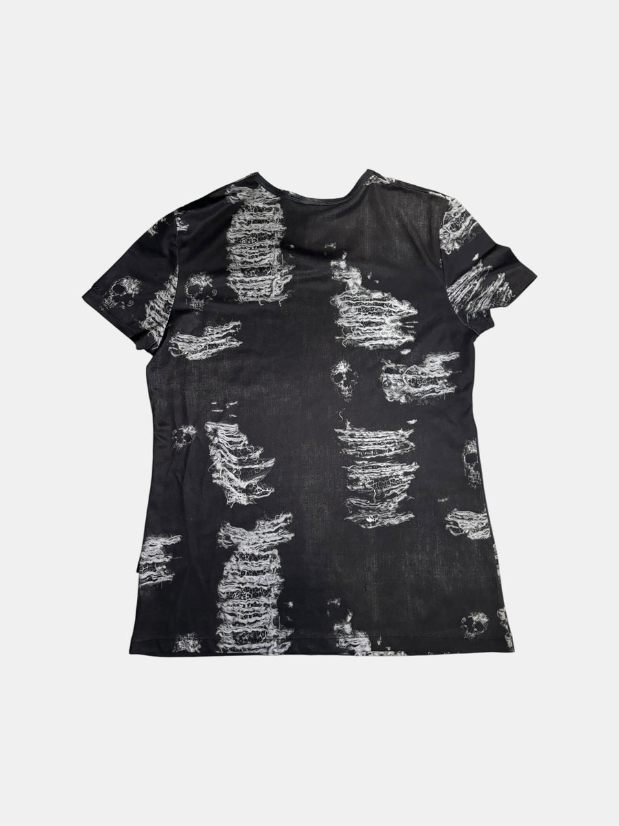 Distressed-Print T-Shirt