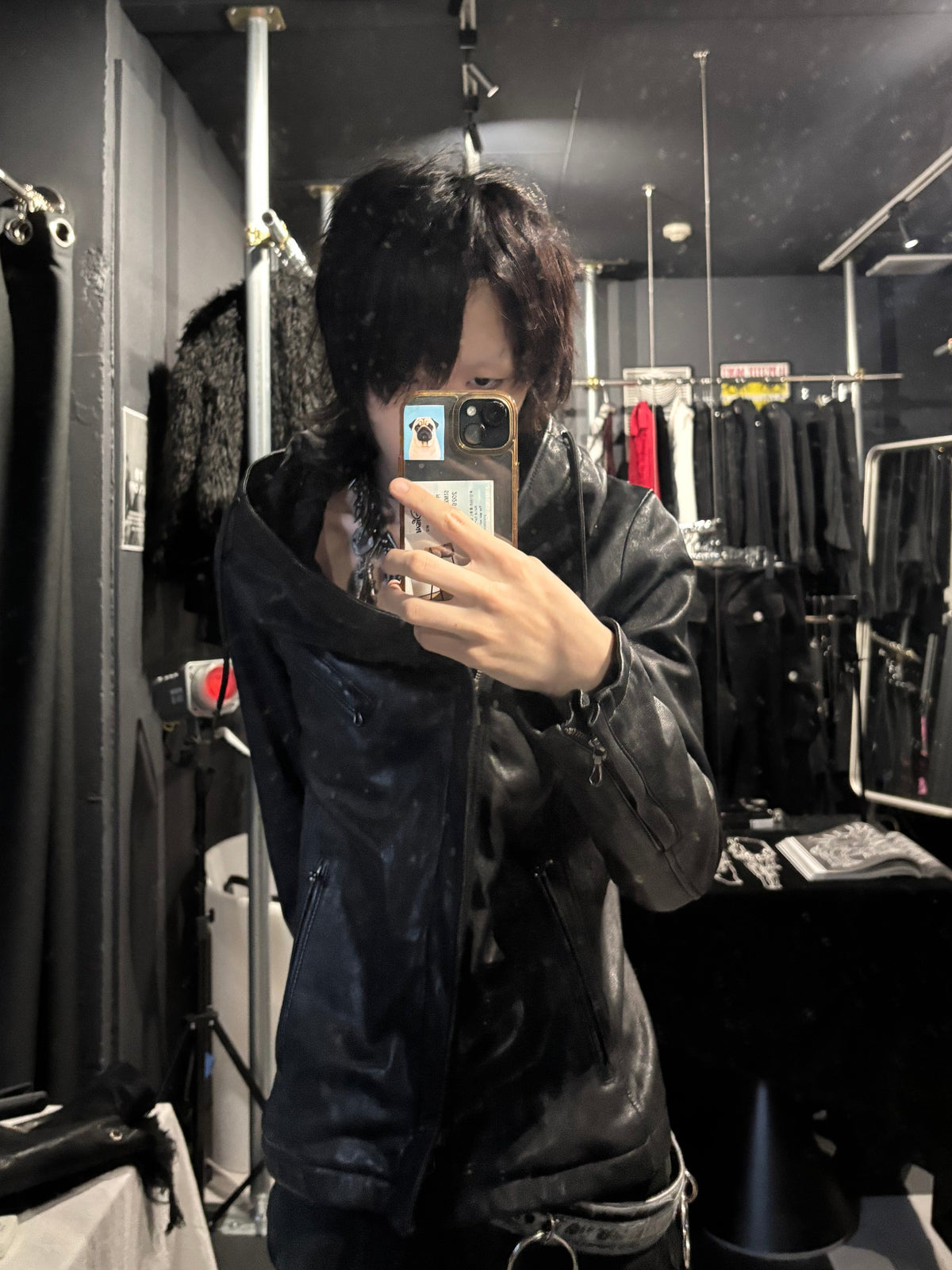 Hooded Leather Jacket