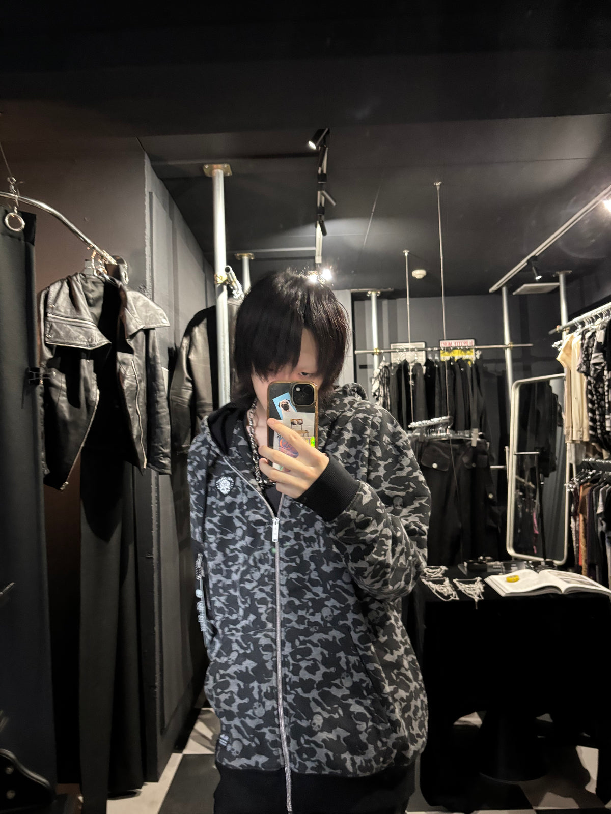 Skull Camo Zip Hoodie