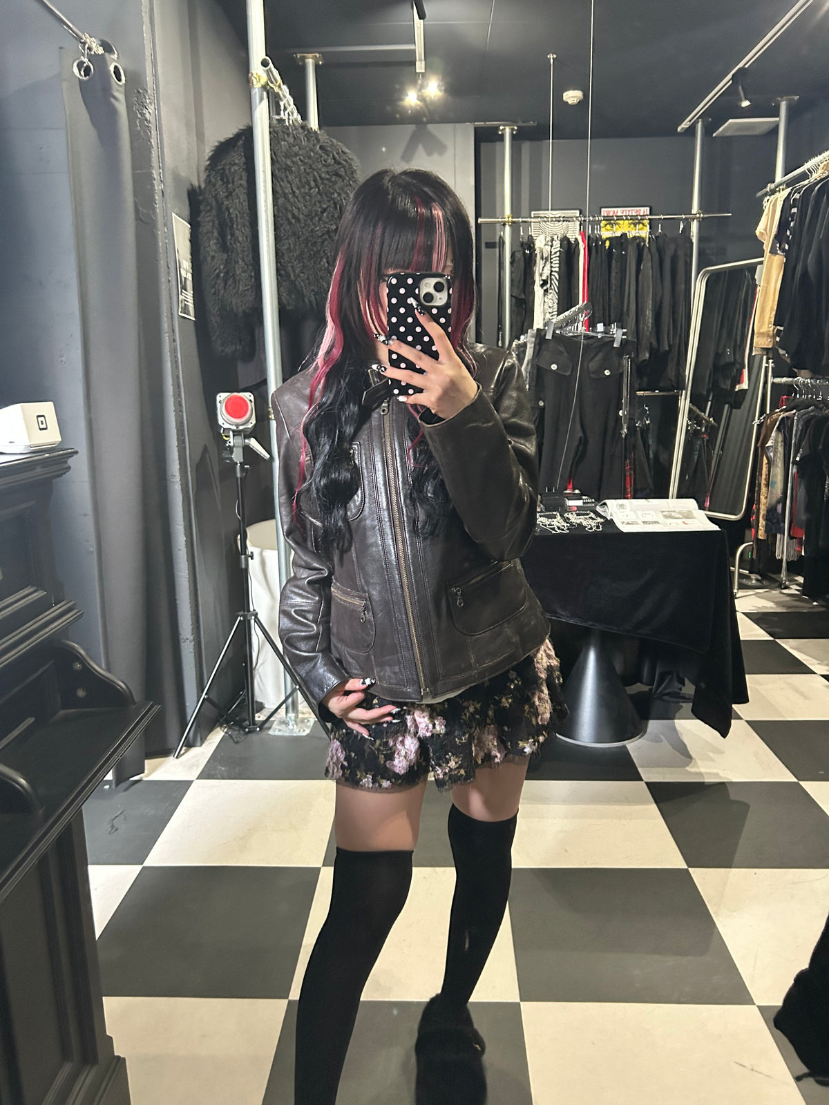 Four-Pocket Leather Jacket
