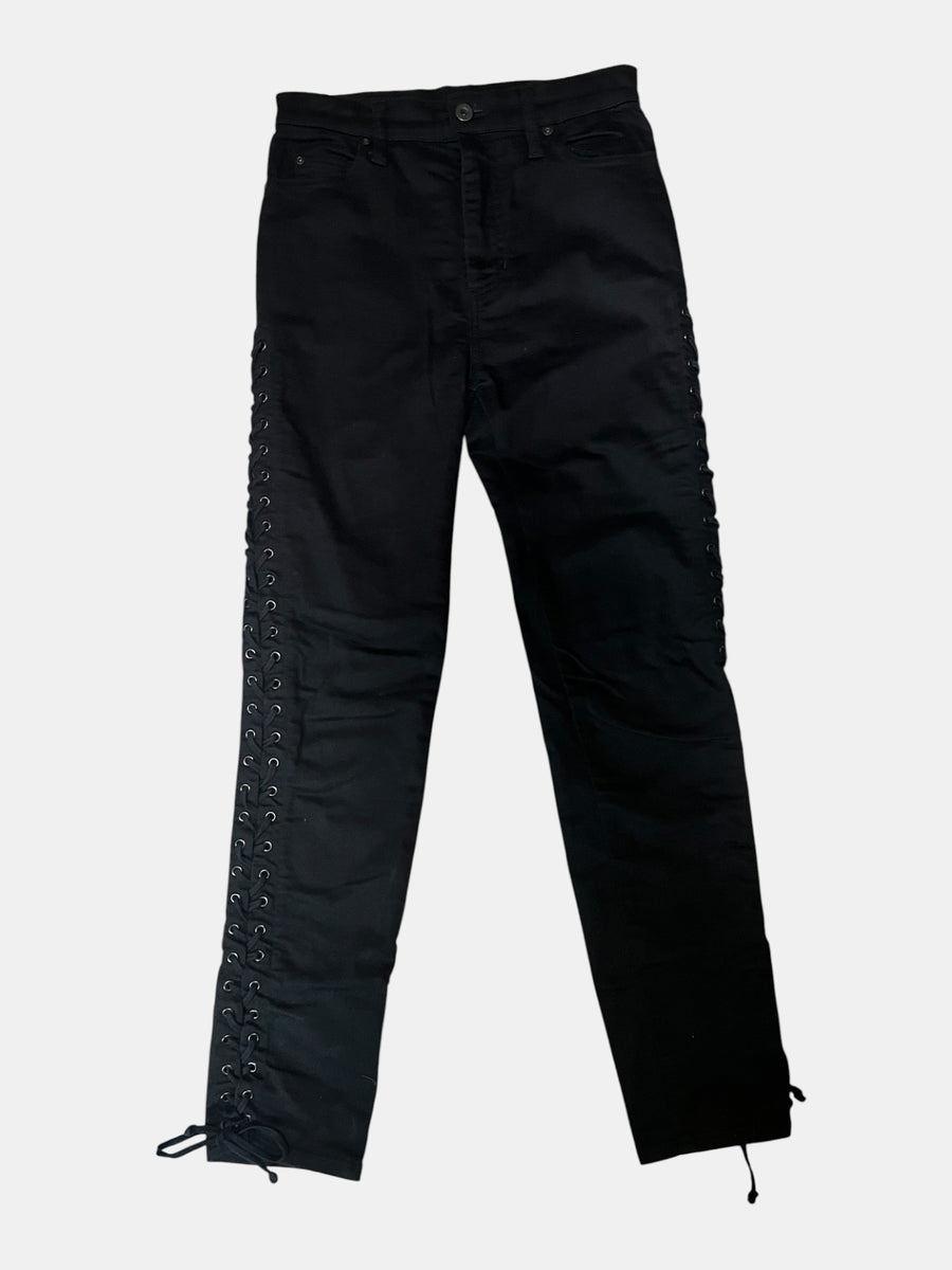 HYSTERIC GLAMOUR Side Lace-Up Denim Jeans