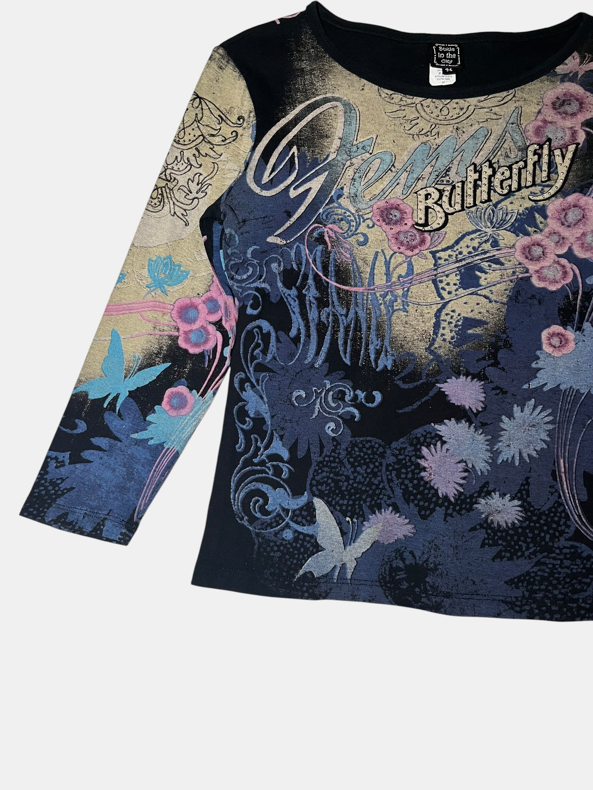 Y2K Butterfly Graphic Long Sleeve T-Shirt