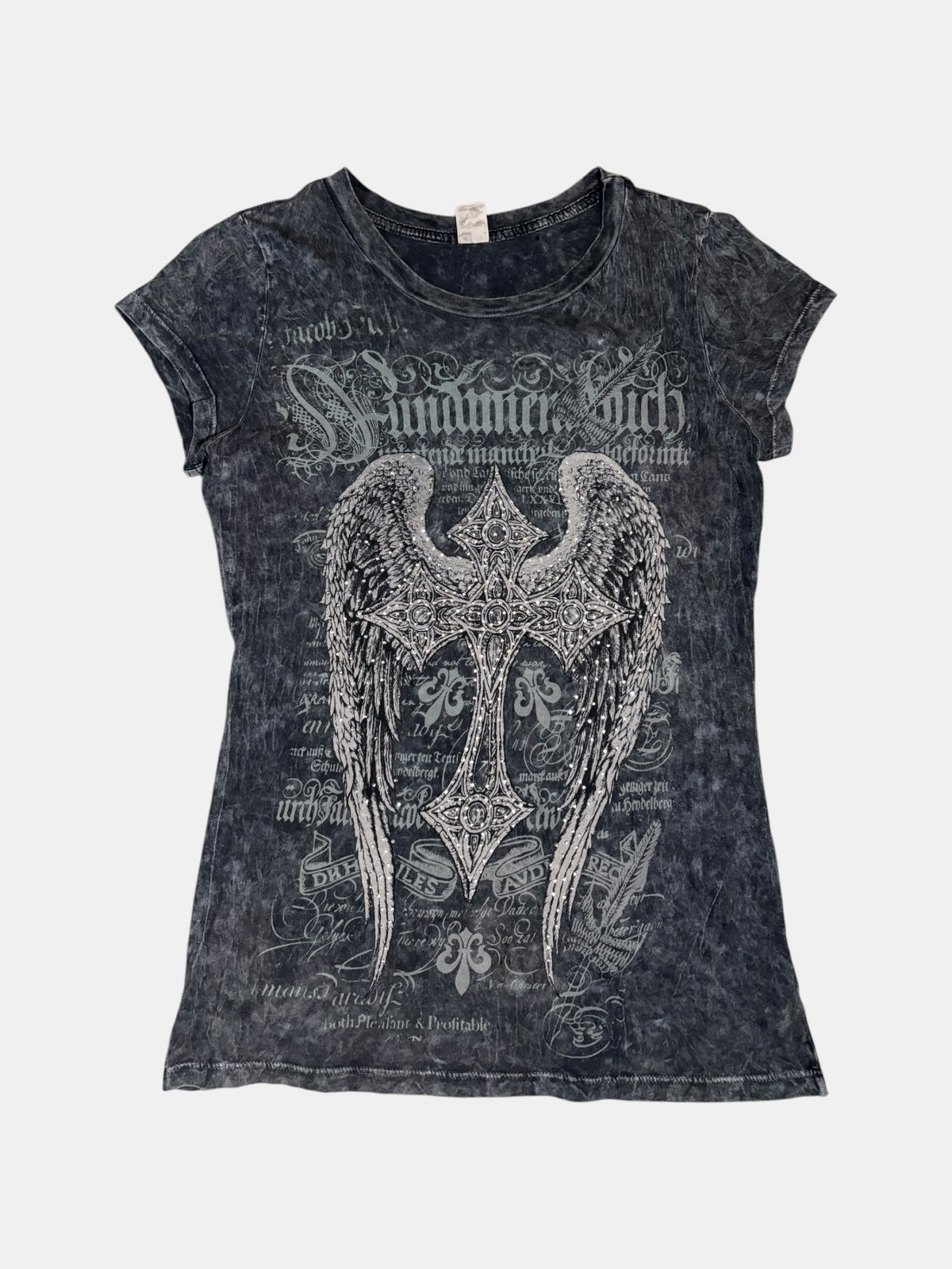 Winged-Cross Graphic T-Shirt