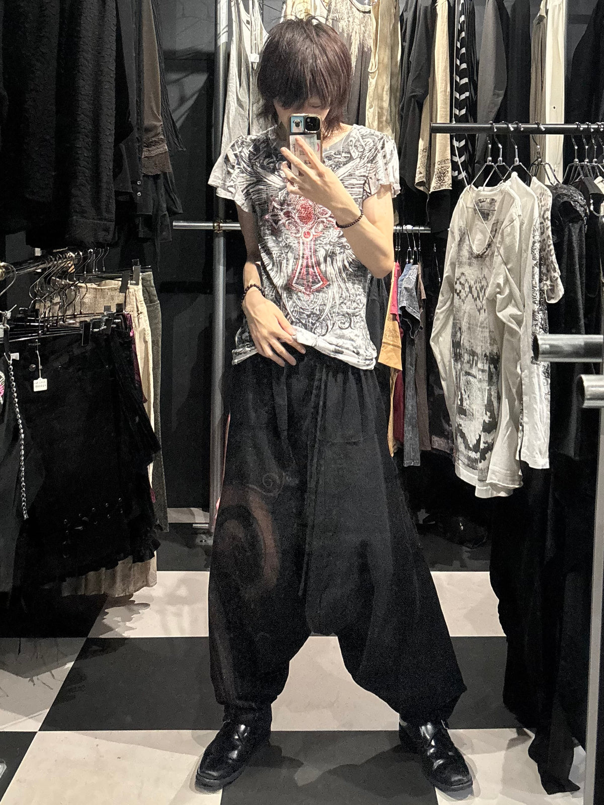 Embellished Cross Graphic T-Shirt