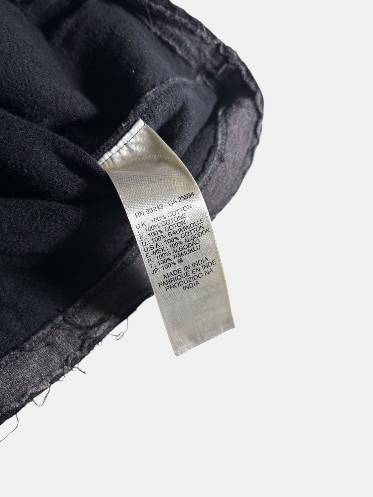 DIESEL Raw-Edge Three-Quarter Sleeve Tee