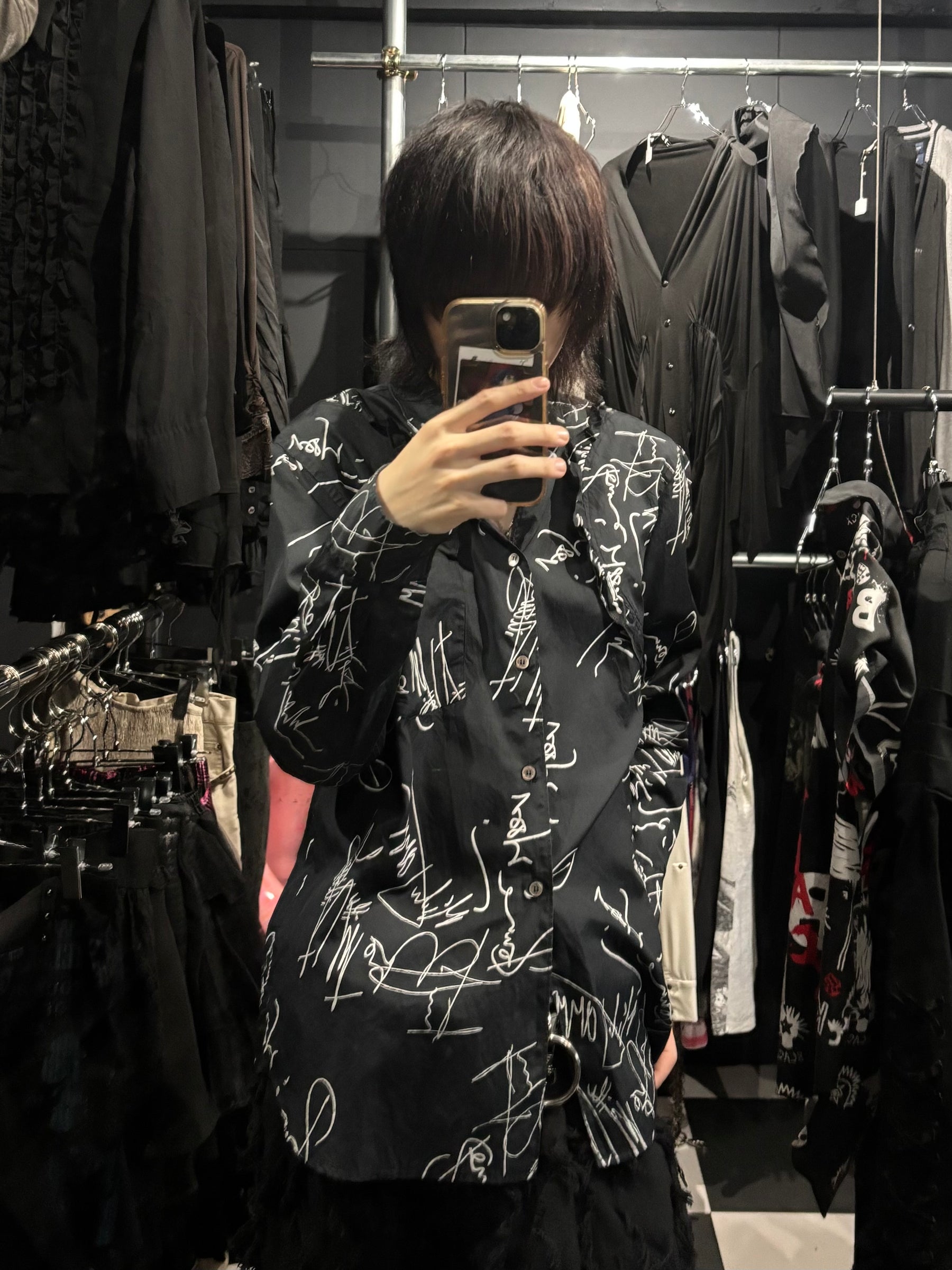 COMME des GARÇONS HOMME PLUS Scribble-Print Shirt
