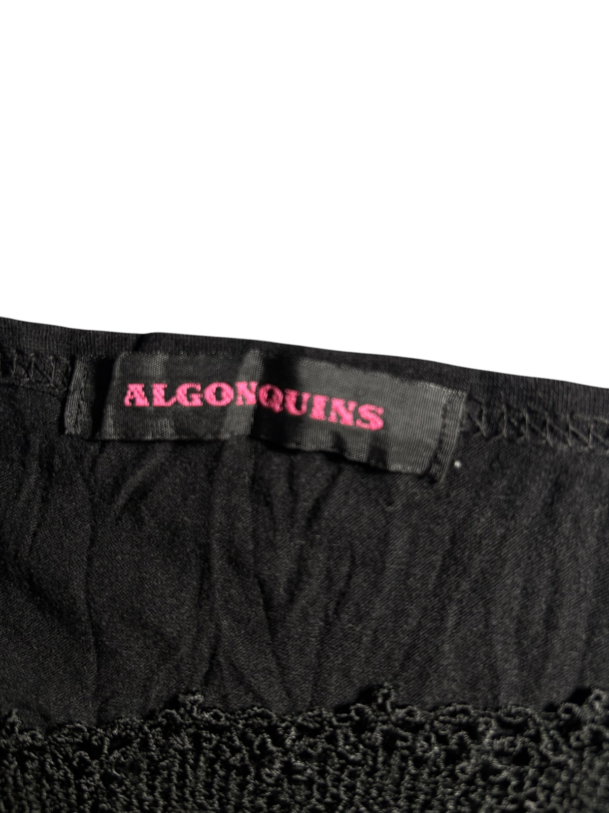 Algonquins Lace-Trim Crinkle Dress