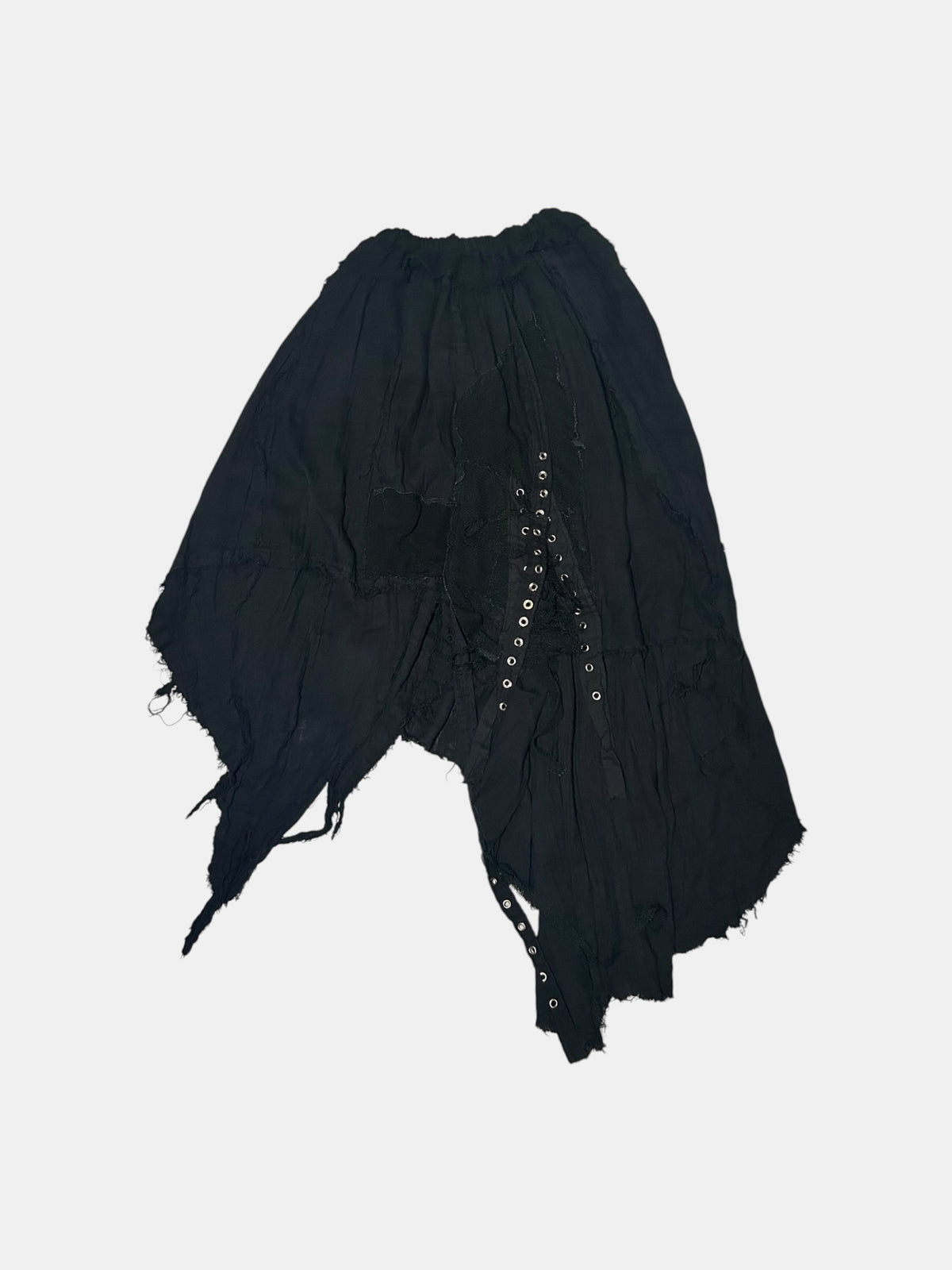 Distressed Asymmetric Skirt