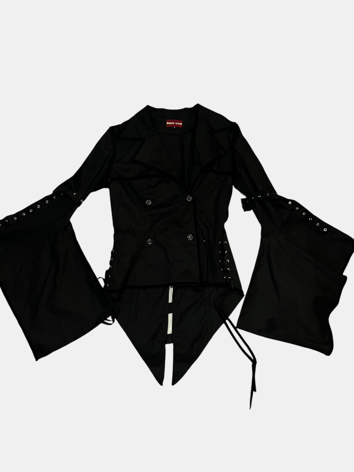 BODY LINE Lace-Up Bell-Sleeve Jacket