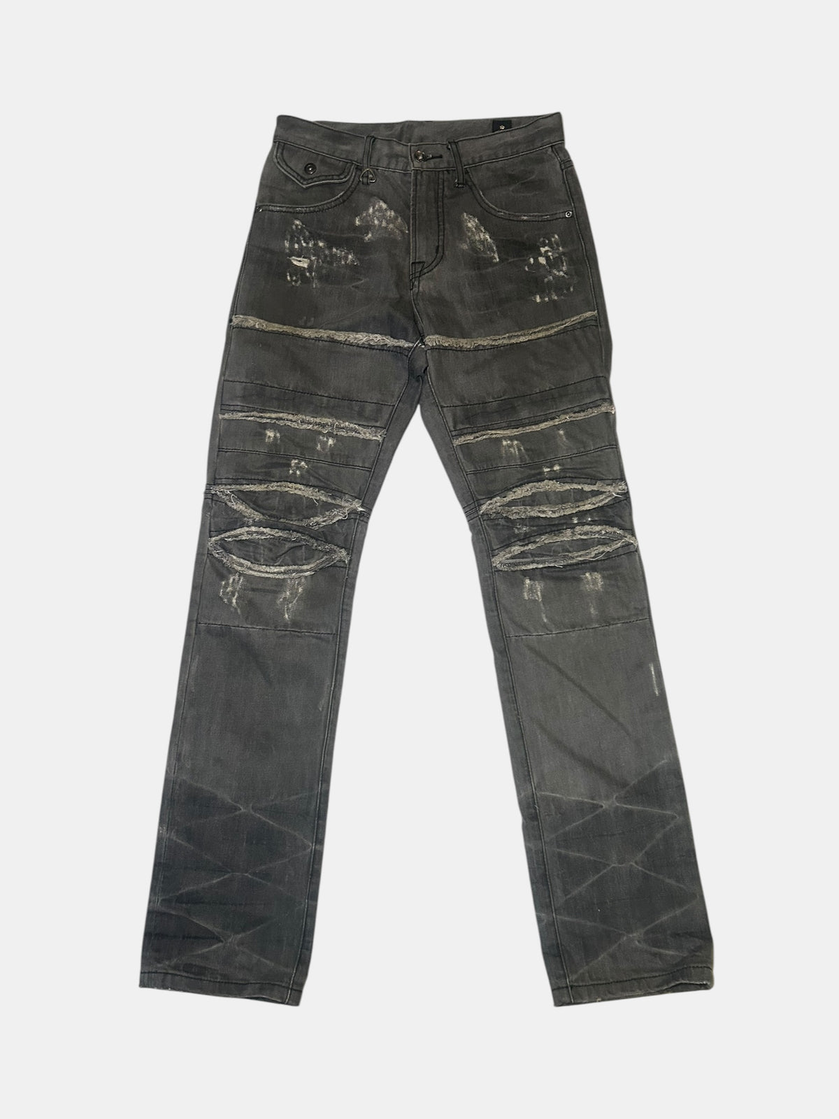 Distressed Layered Jeans