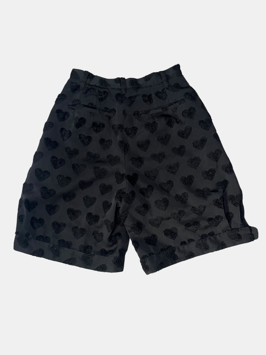 MIHO MATSUDA Heart-Pattern Cuffed Shorts