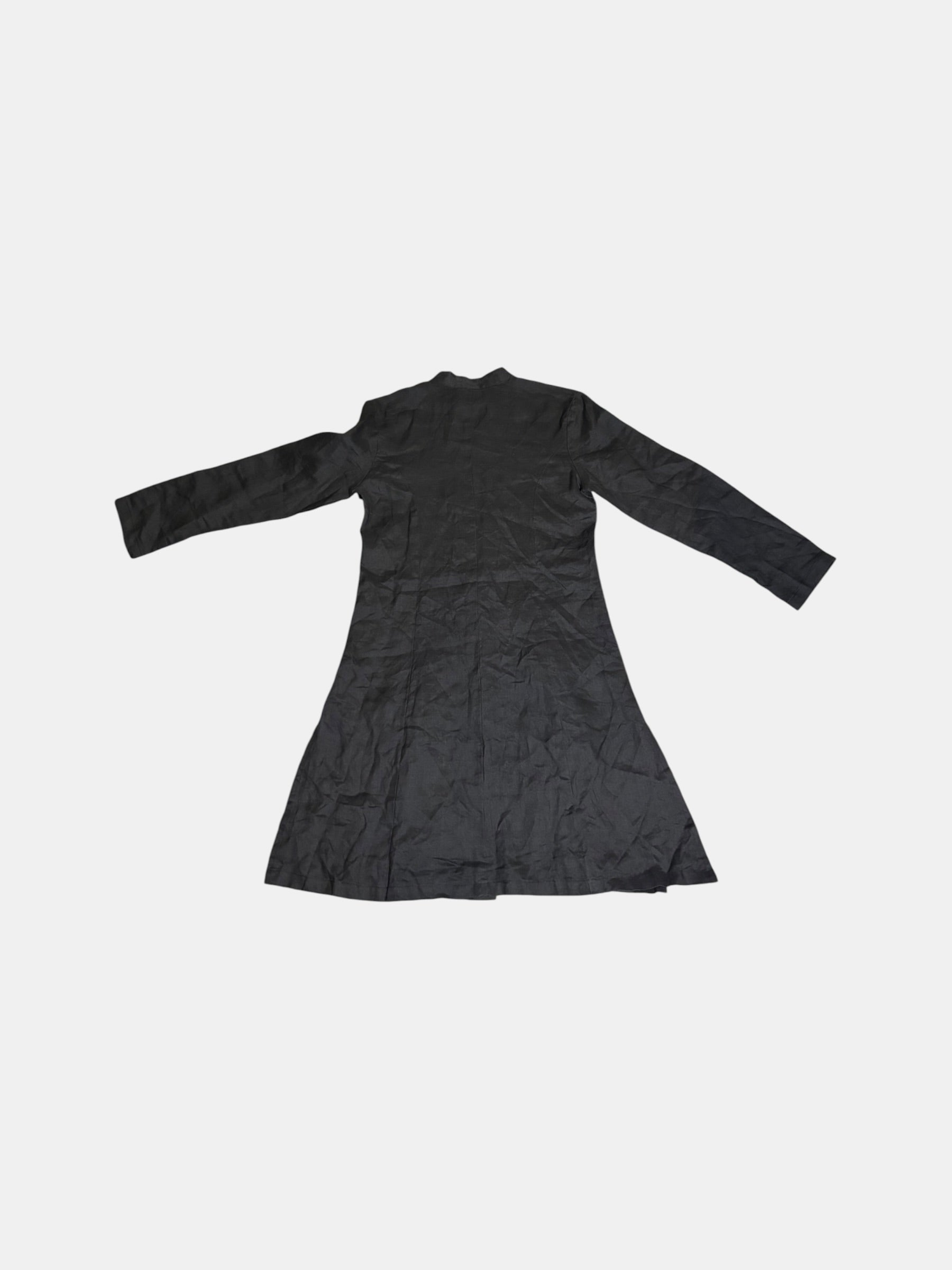 Button-Front Flared Long Shirt