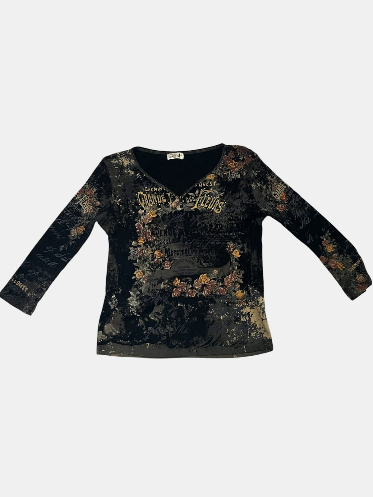 Jaineed Floral Print Long-Sleeve Top