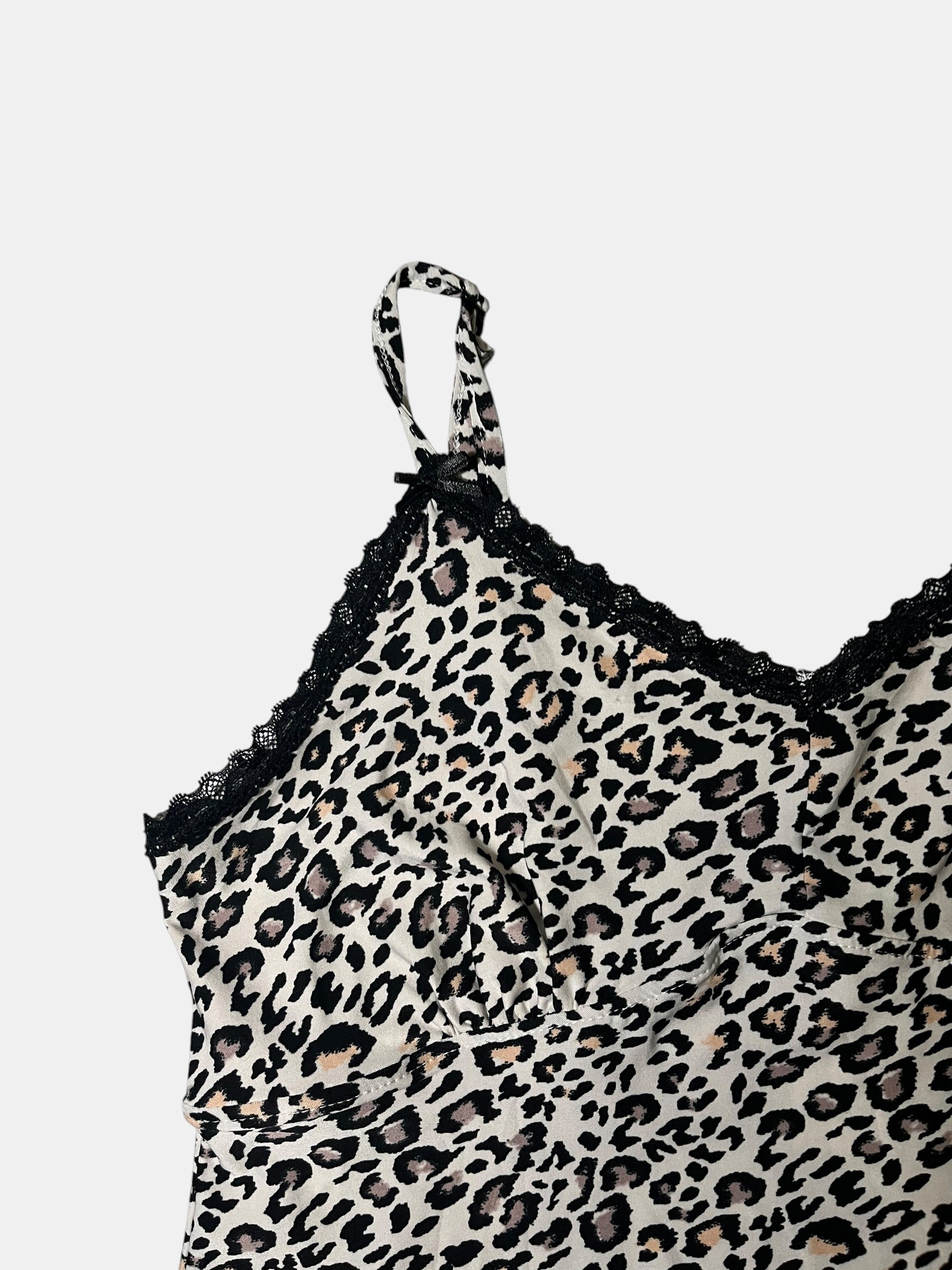 Leopard Lace-Trim Camisole