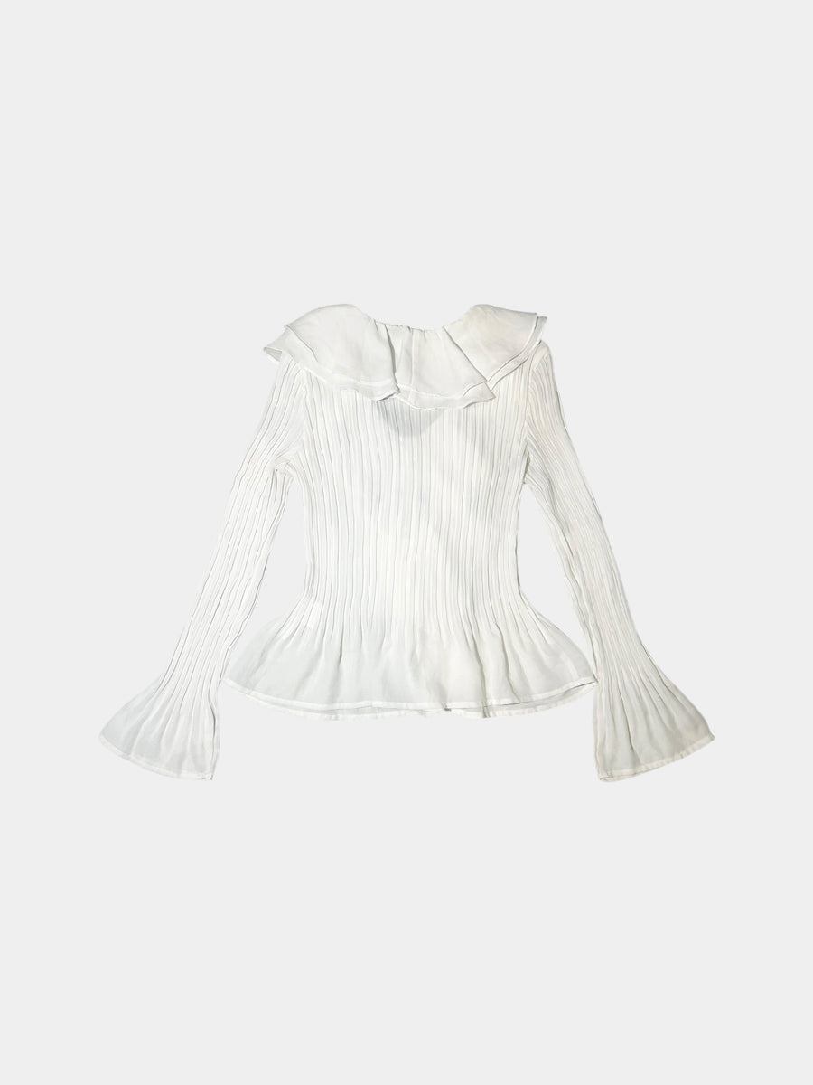 Ruffle-Front Blouse