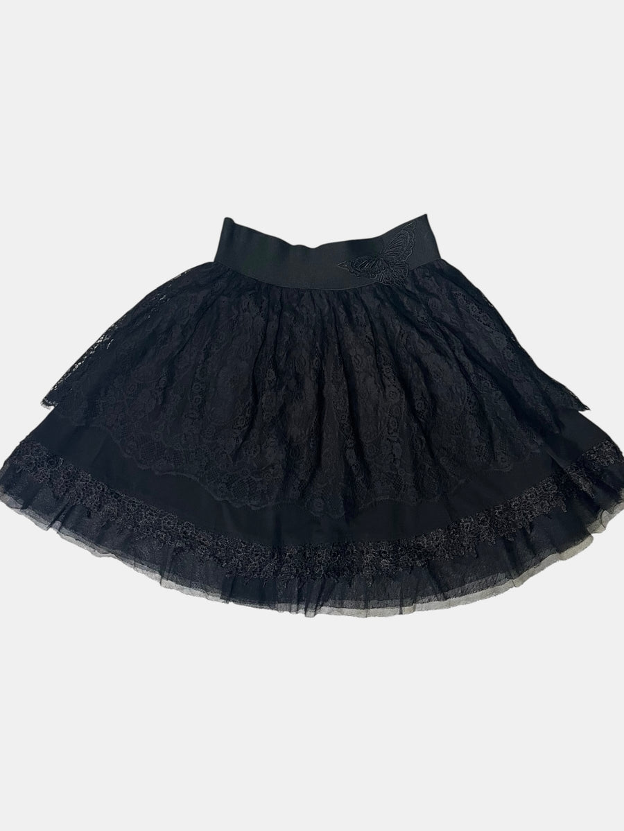 OZZ ONESTE Lace Tiered Skirt