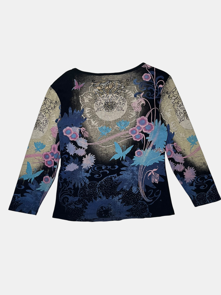 Y2K Butterfly Graphic Long Sleeve T-Shirt