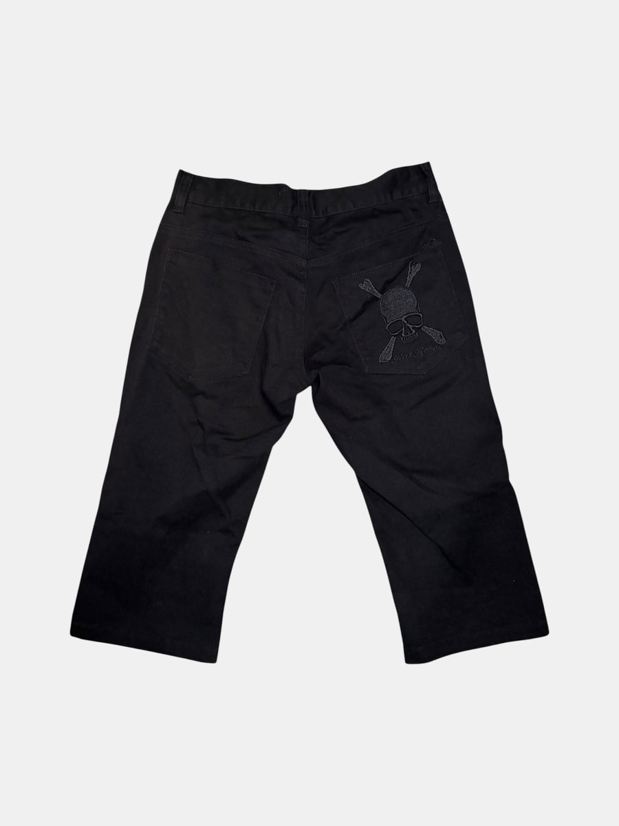 Roen Skull Embroidered Cropped Pants