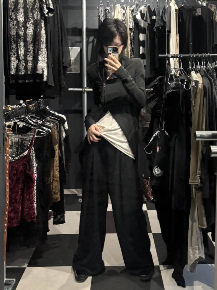 ROQUE Asymmetric Zip Long Coat
