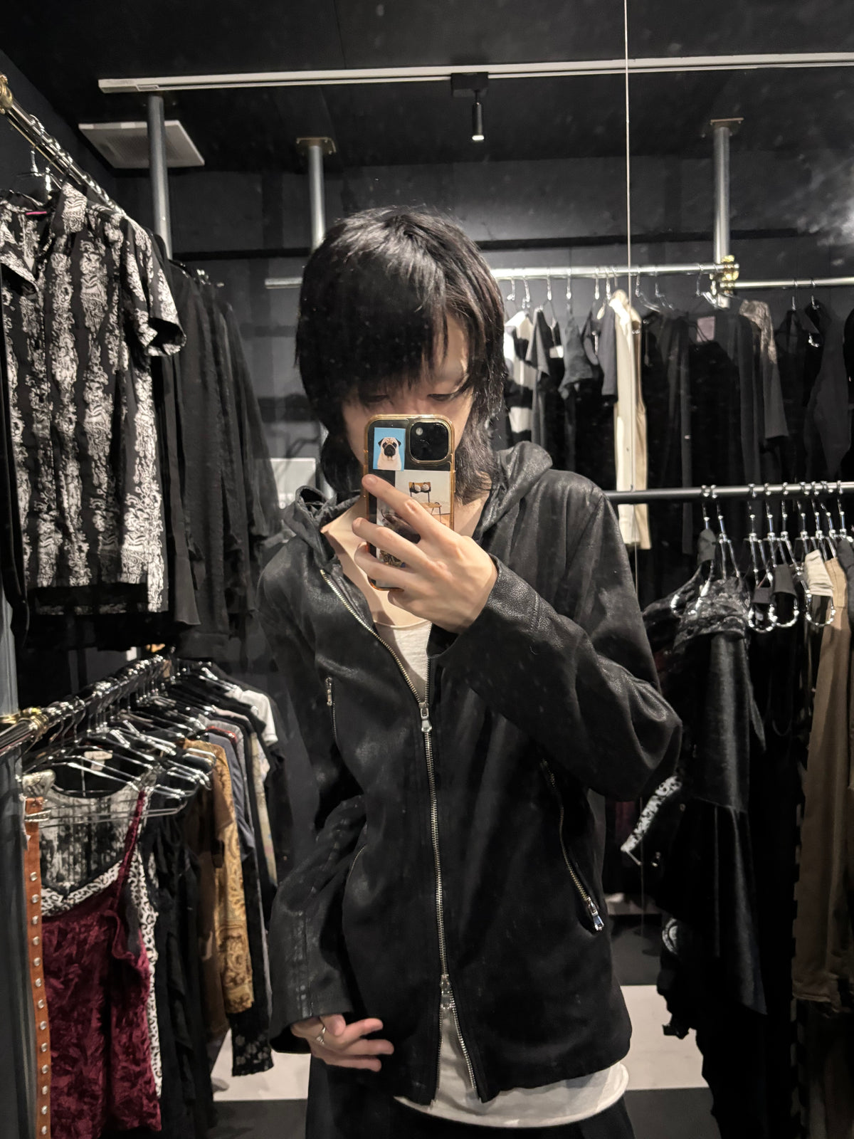 Zip-Detail Hooded Jacket
