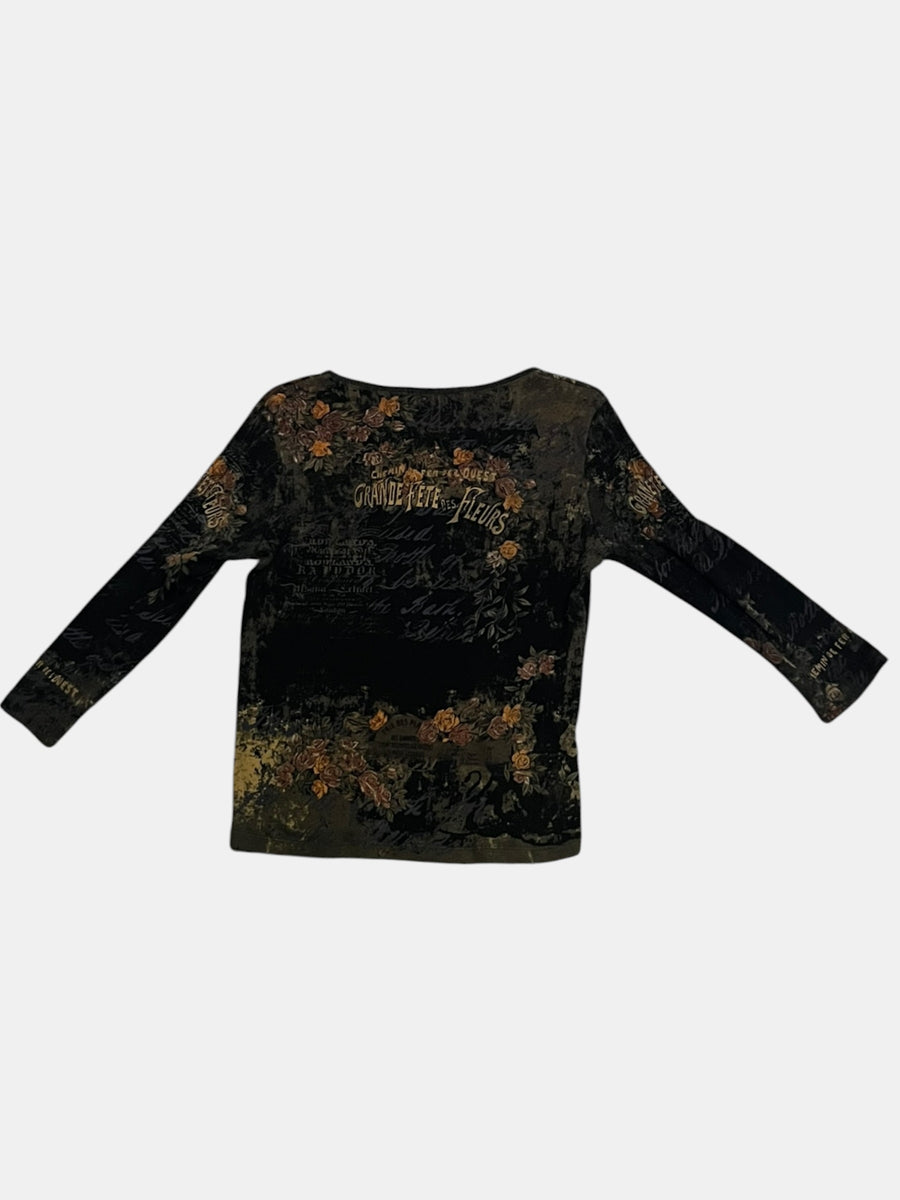 Jaineed Floral Print Long-Sleeve Top