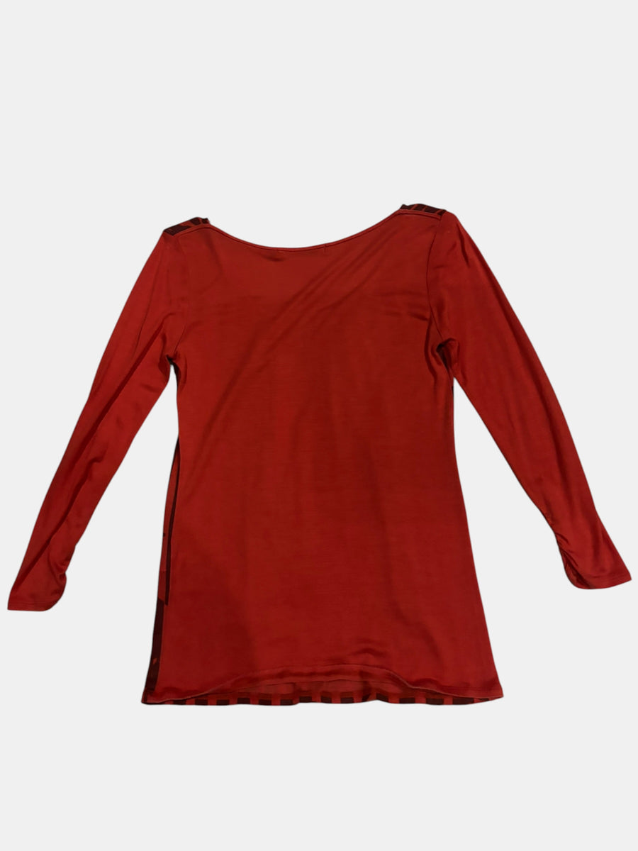 5351 POUR LES FEMMES Print Long-Sleeve Top