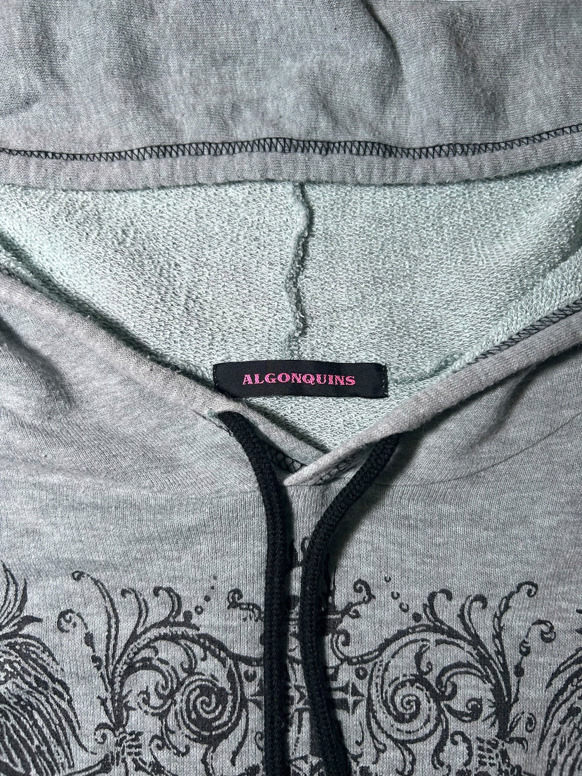 Baroque-Print Hoodie