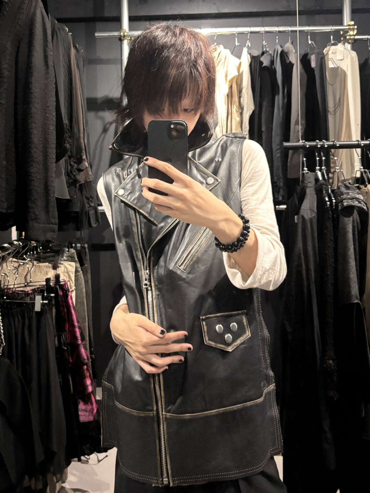 MM6 Maison Margiela Leather Rider Vest