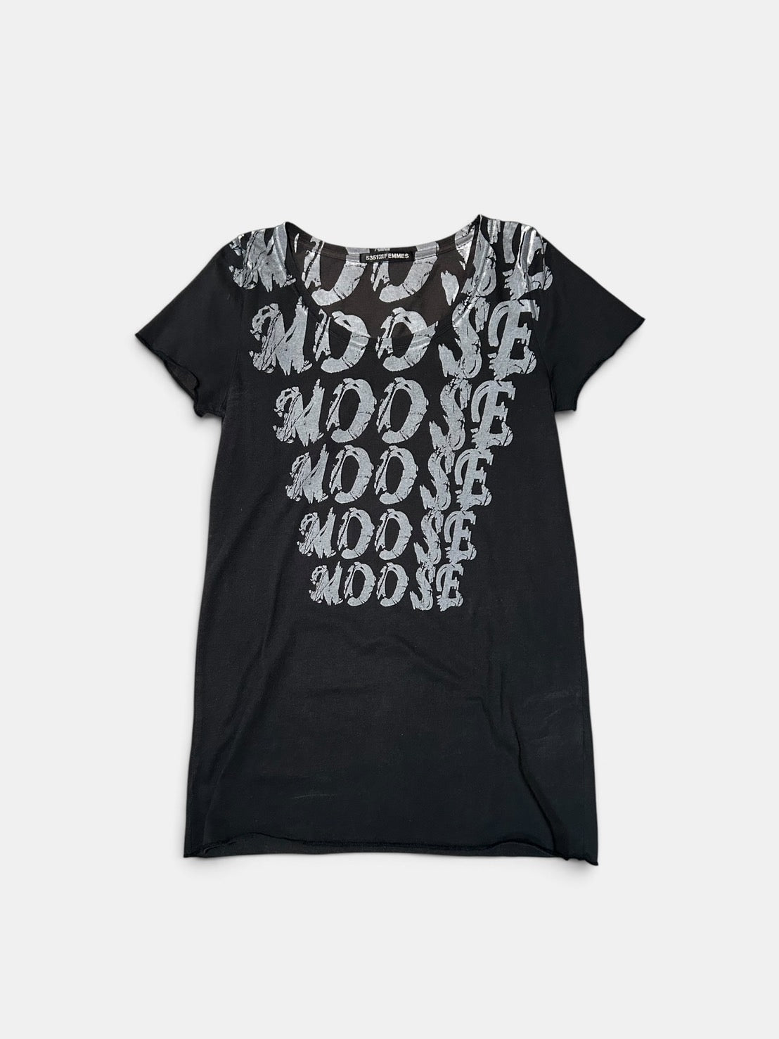 5351 POUR LES FEMMES Moose Print Longline Tee