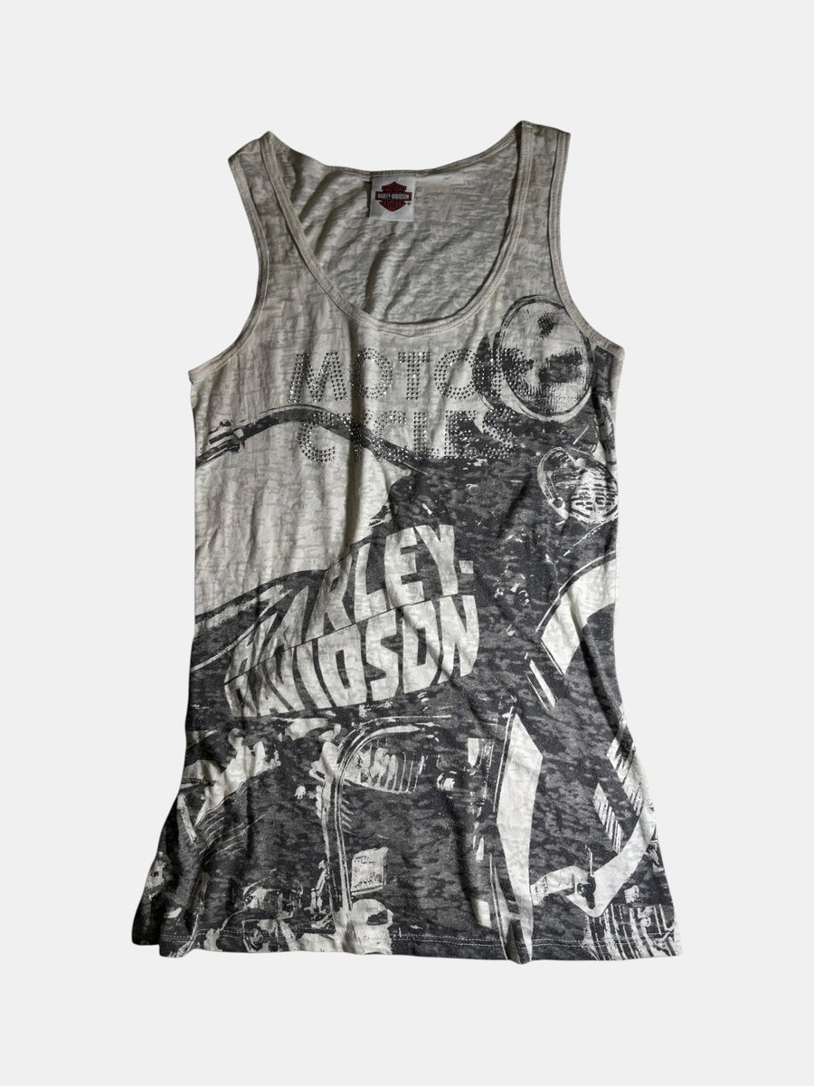 Harley-Davidson Burnout Rhinestone Tank Top