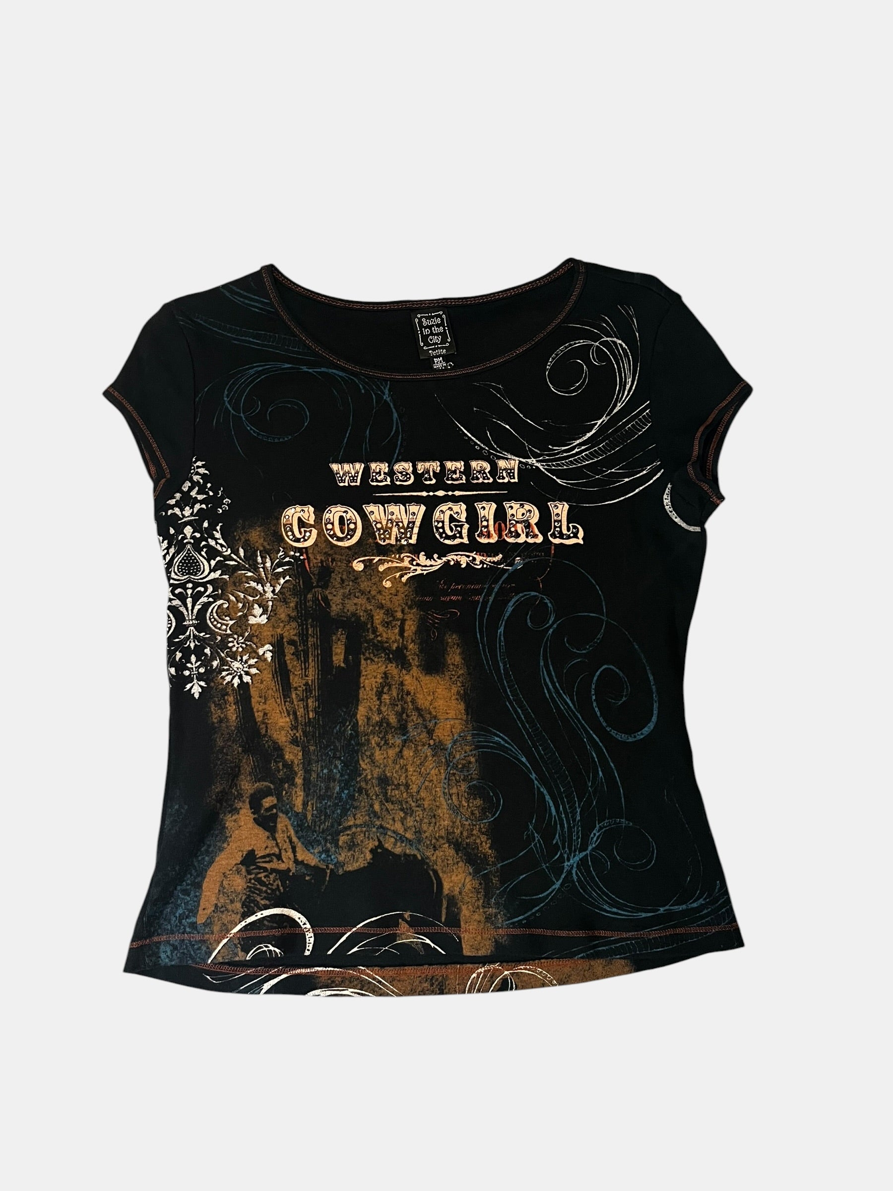 Y2K Western Cowgirl Graphic T-Shirt