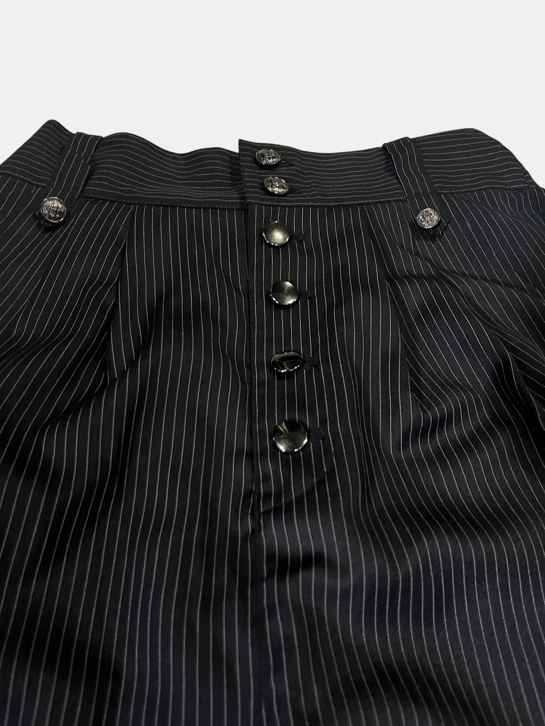 Pinstripe Gimmick Shaded Drawstring Pants
